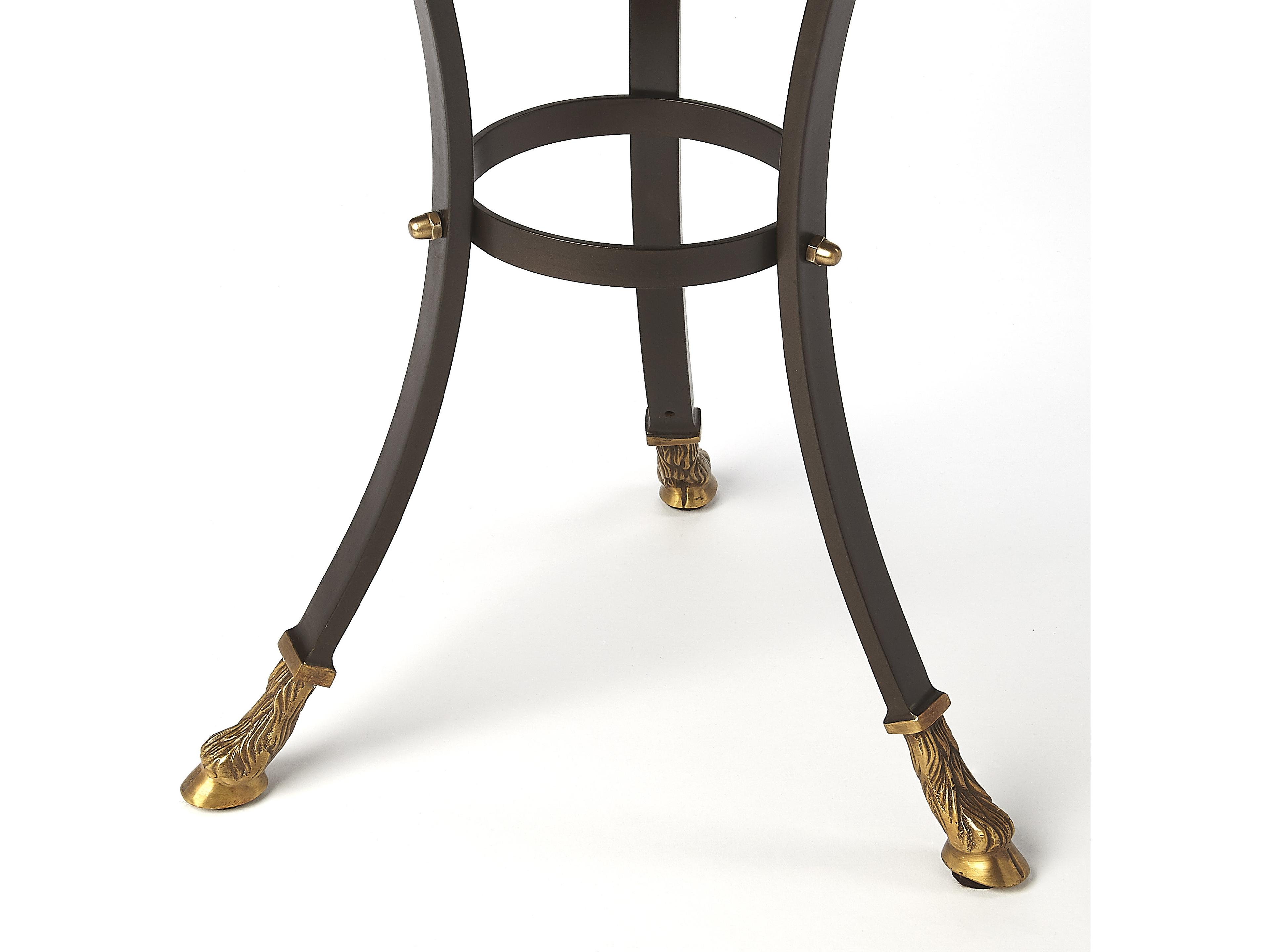 Butler Meurice Round Mirror Metalworks End Table