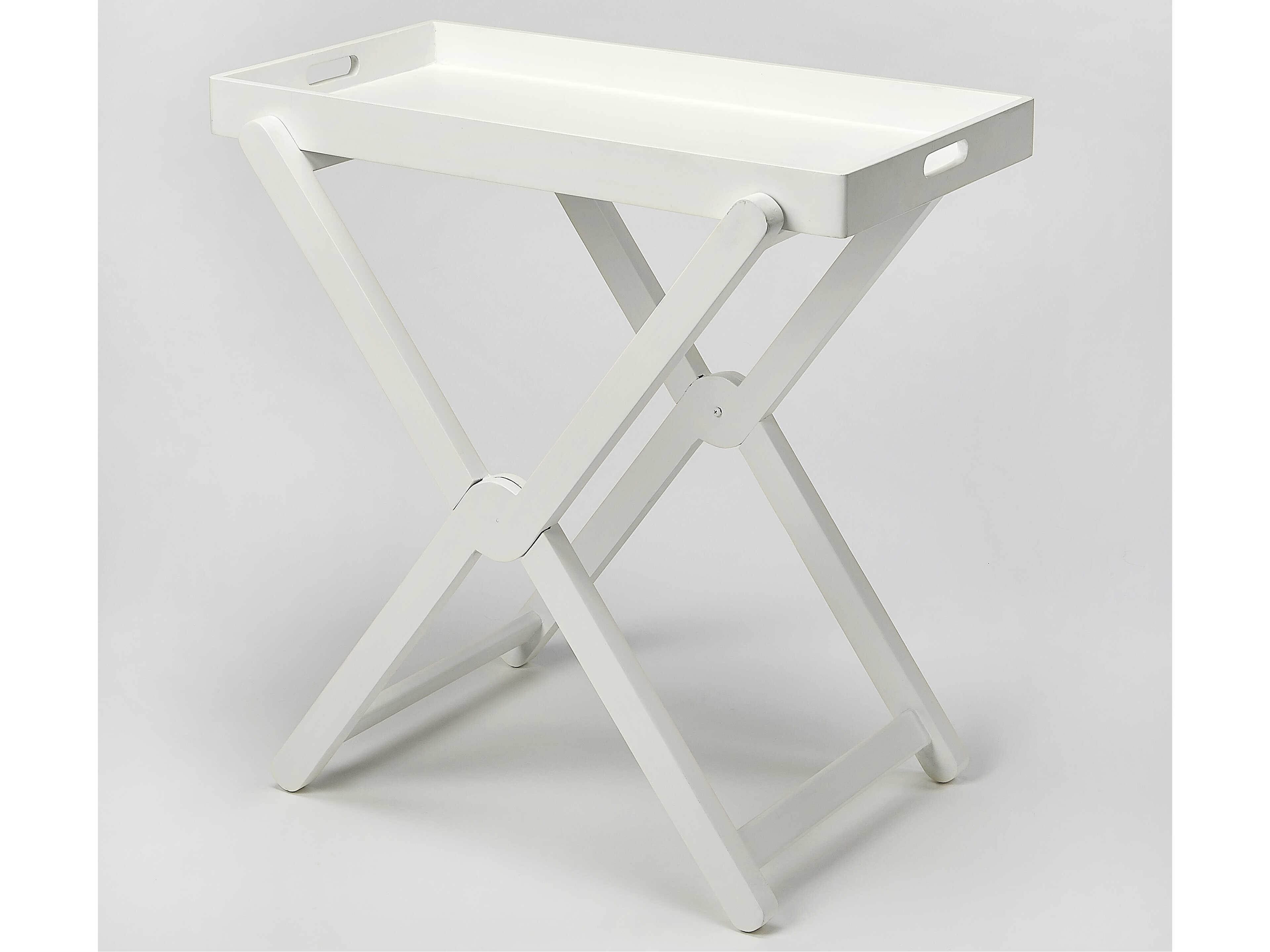 Butler Edna Rectangular Wood White End Table