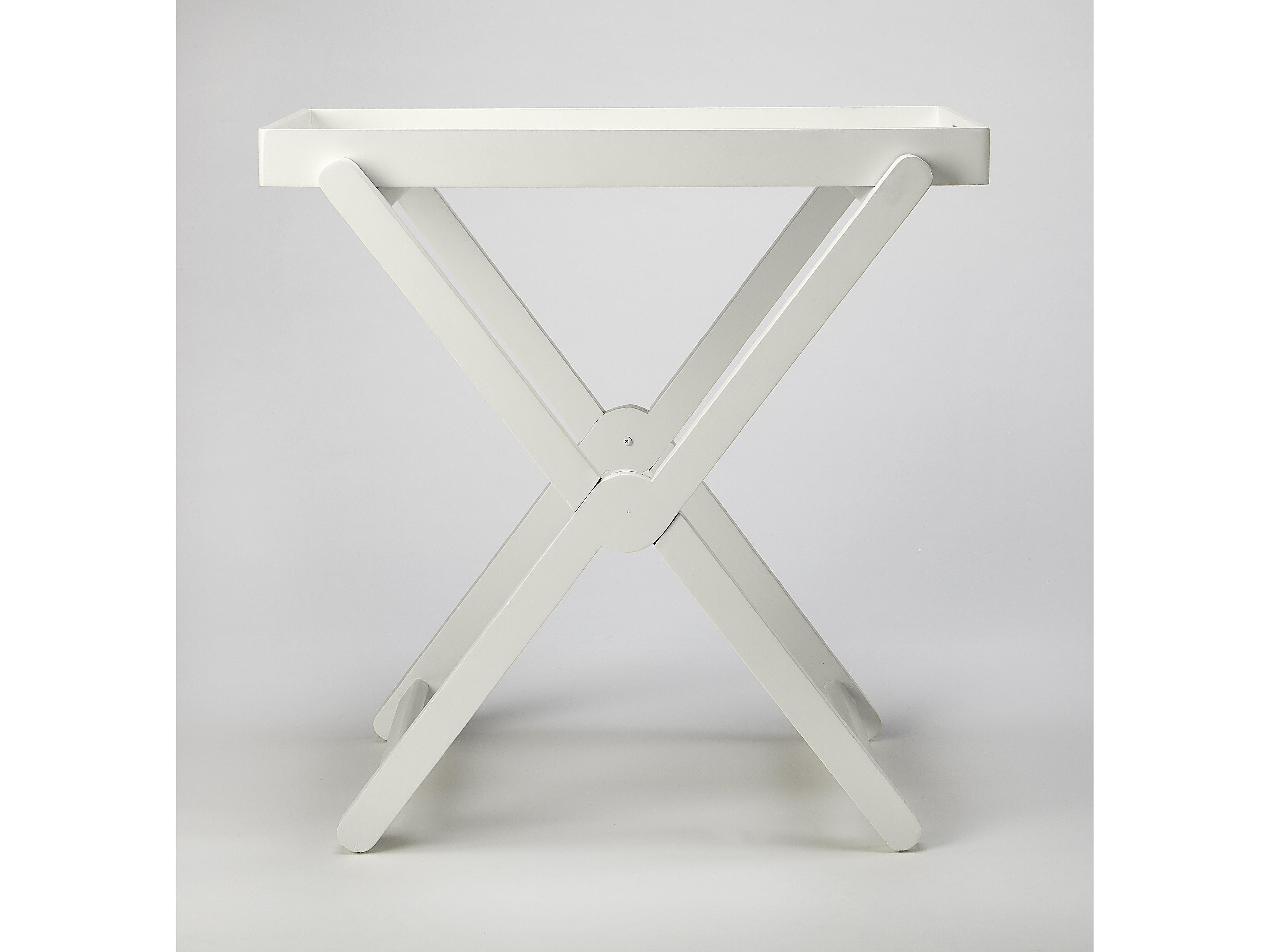 Butler Edna Rectangular Wood White End Table