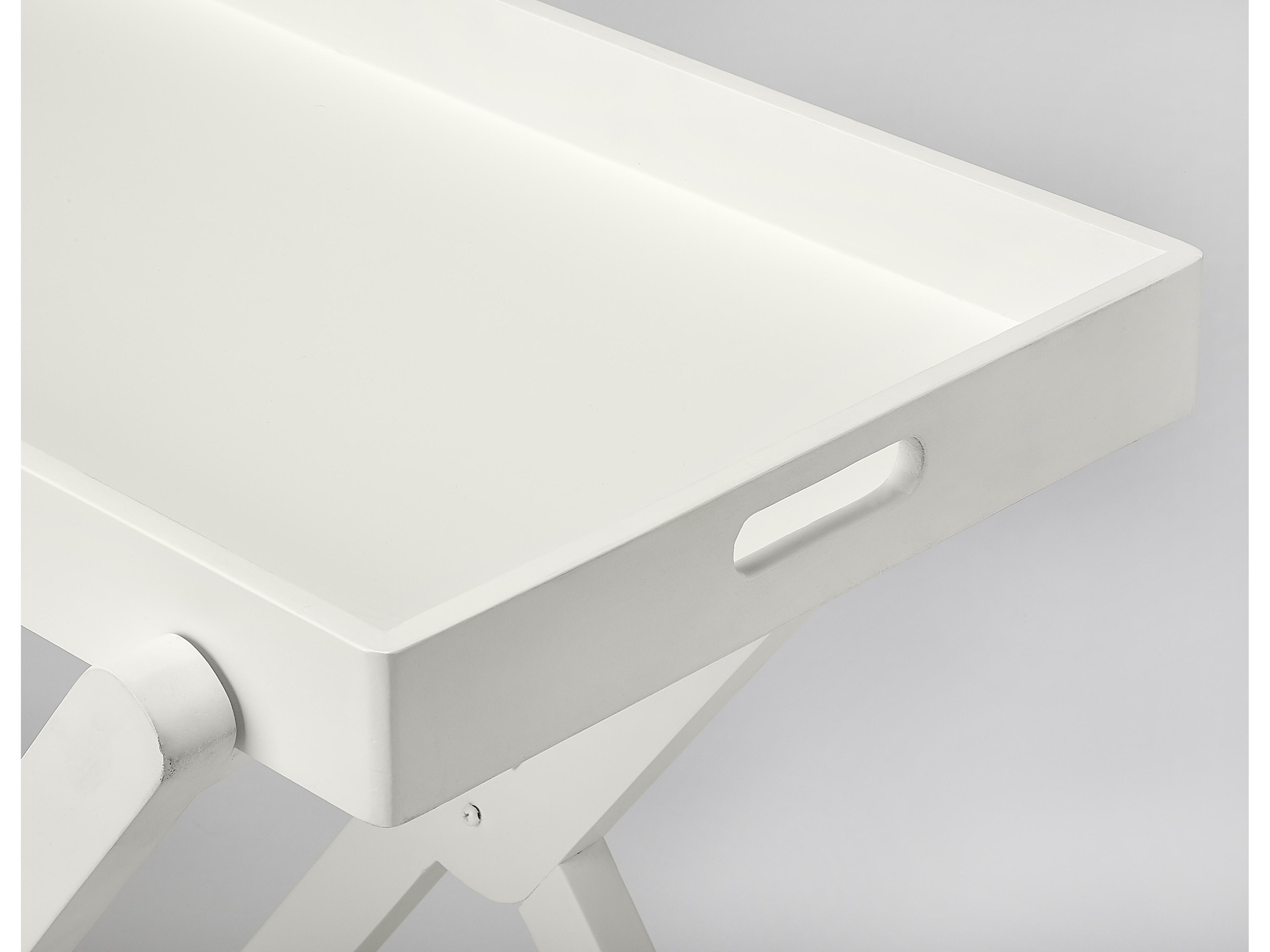 Butler Edna Rectangular Wood White End Table