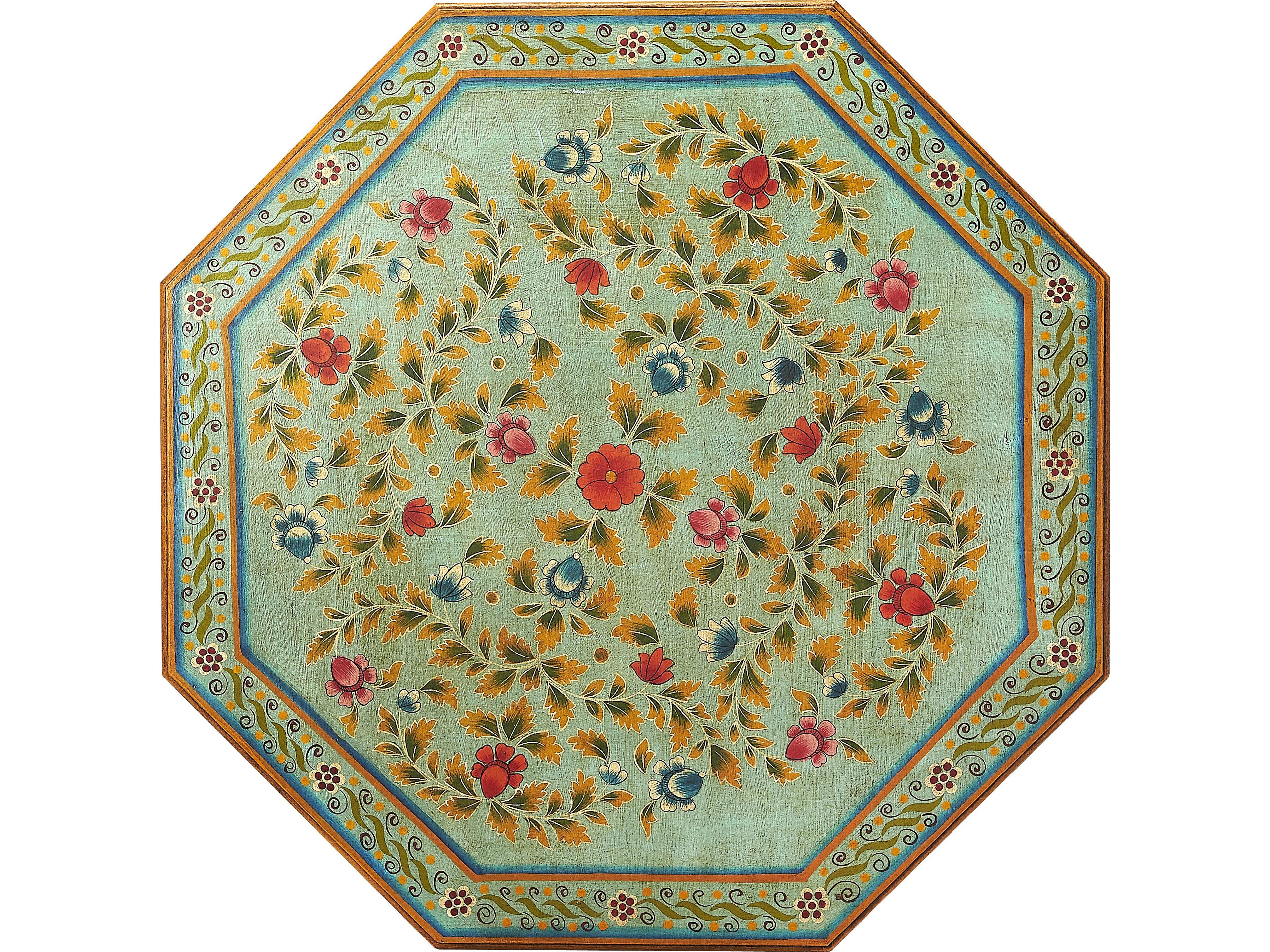 Butler Priya Octagon Wood Artifacts Coffee Table