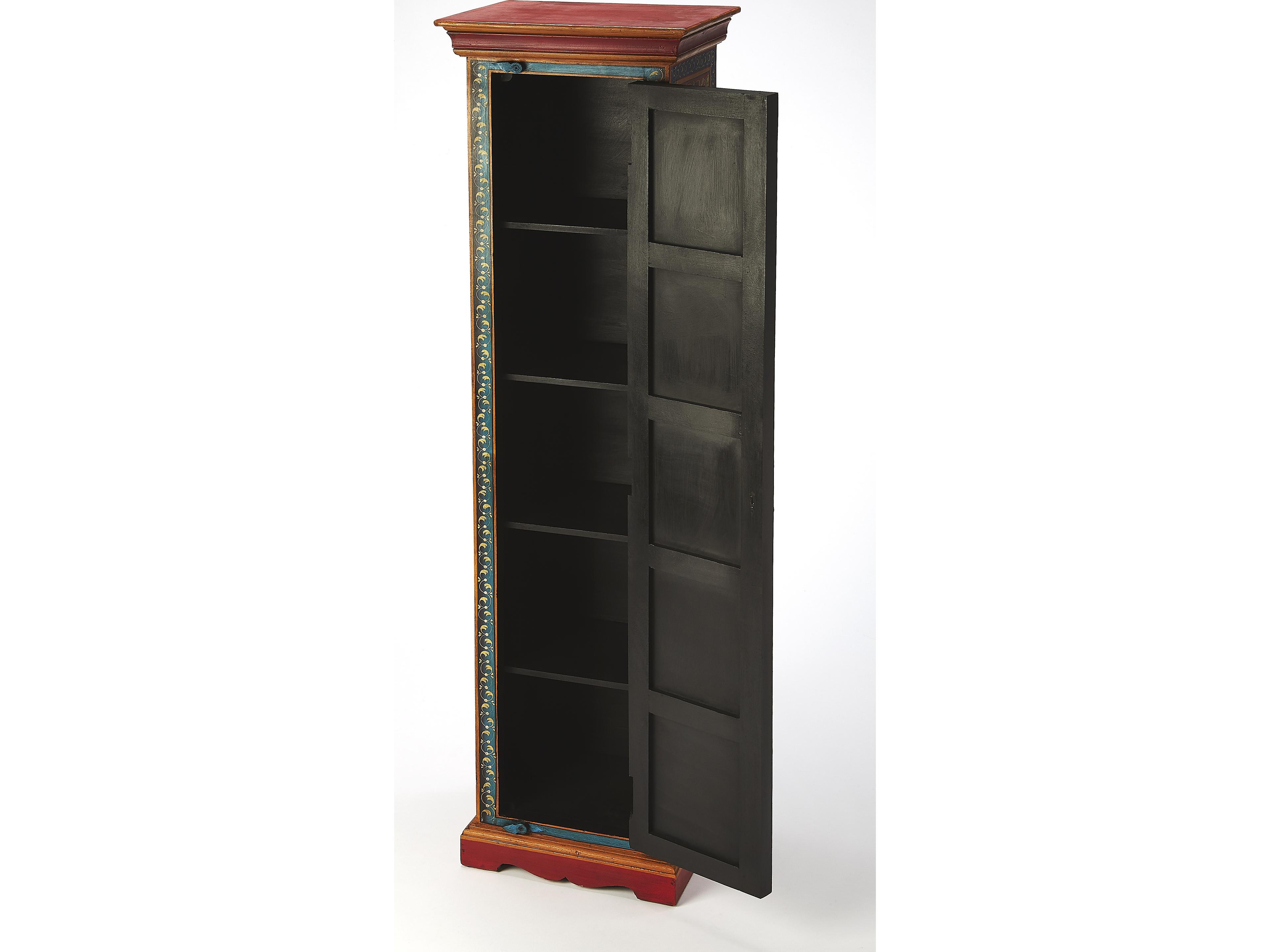 Butler Amir Artifacts Red Solid Wood Accent Cabinet