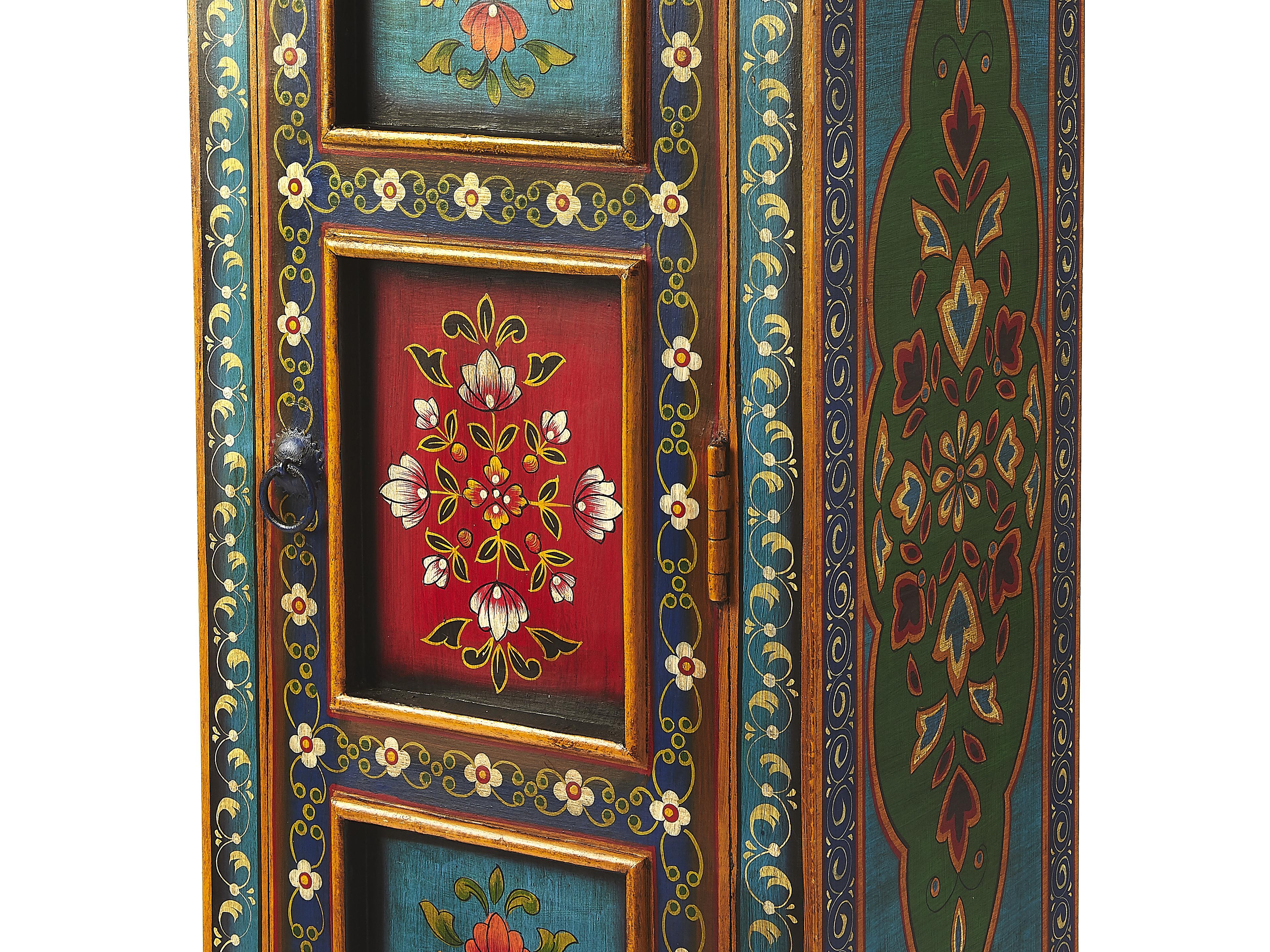 Butler Amir Artifacts Red Solid Wood Accent Cabinet