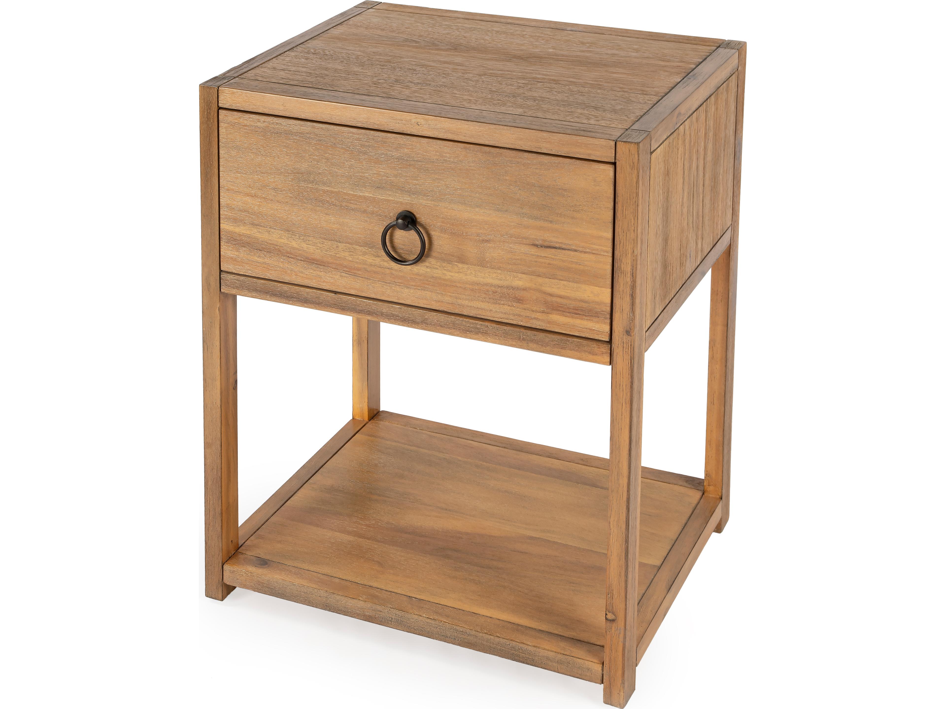 Lark Square Wood Natural Mango End Table