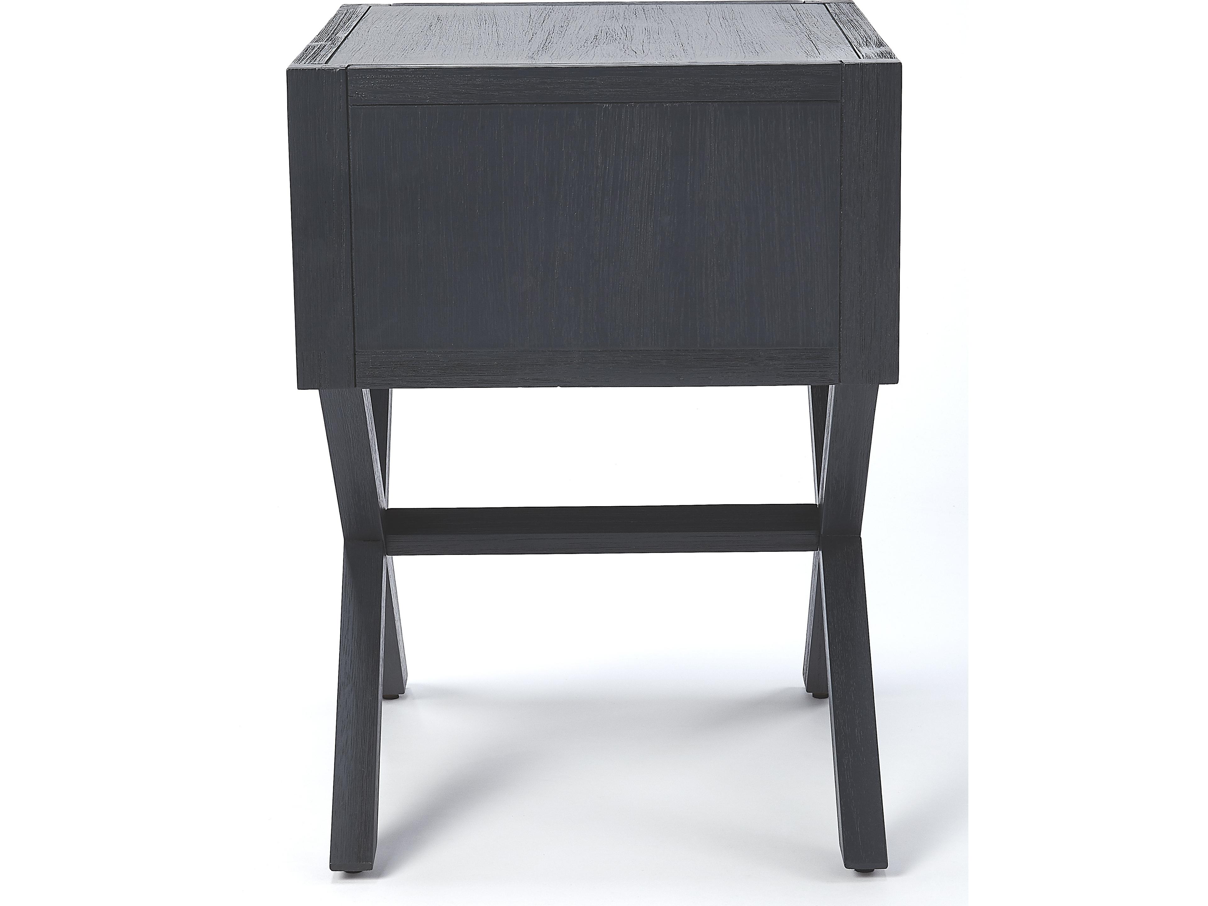 Butler Lark Rectangular Wood Navy Blue End Table