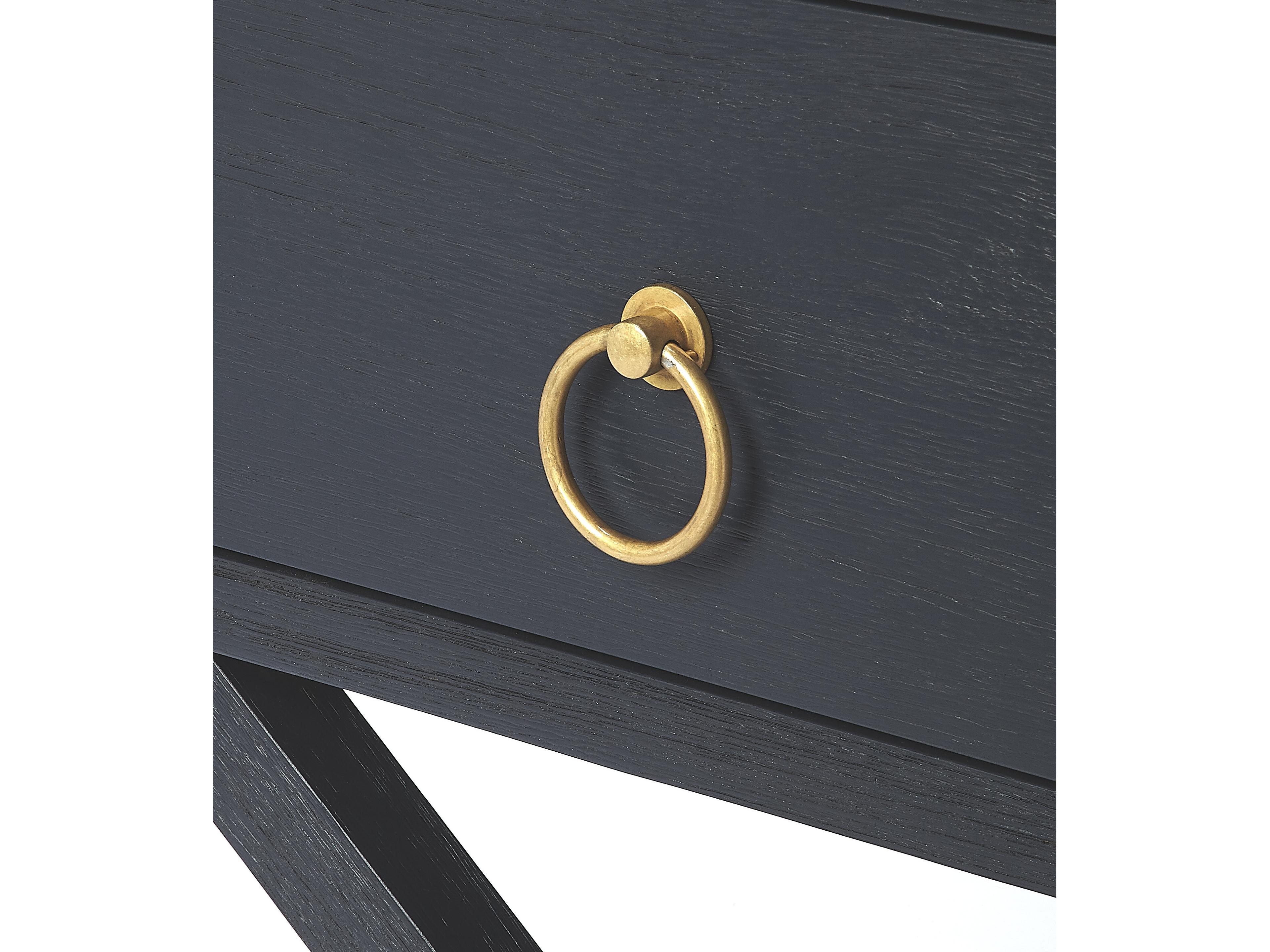 Butler Lark Rectangular Wood Navy Blue End Table