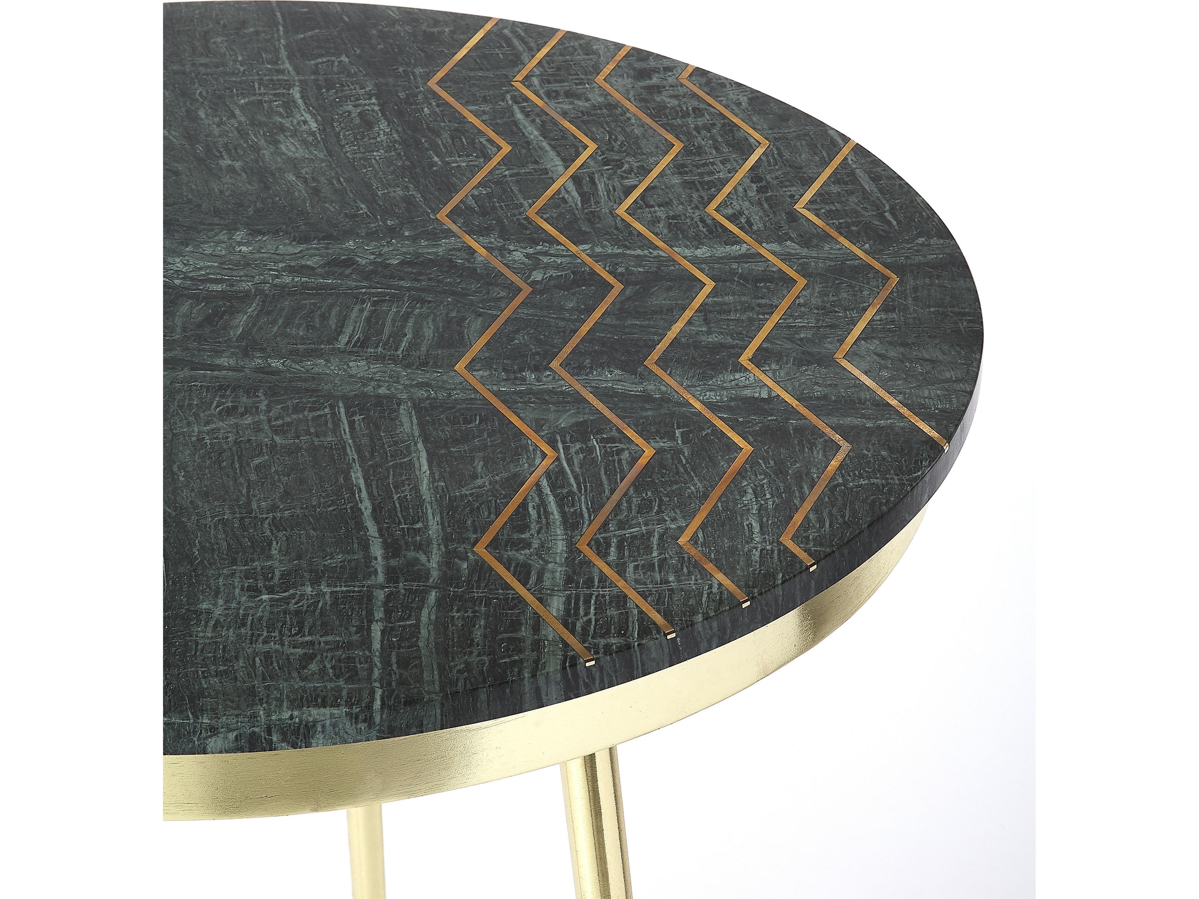 Butler Hollings Round Marble Metalworks End Table