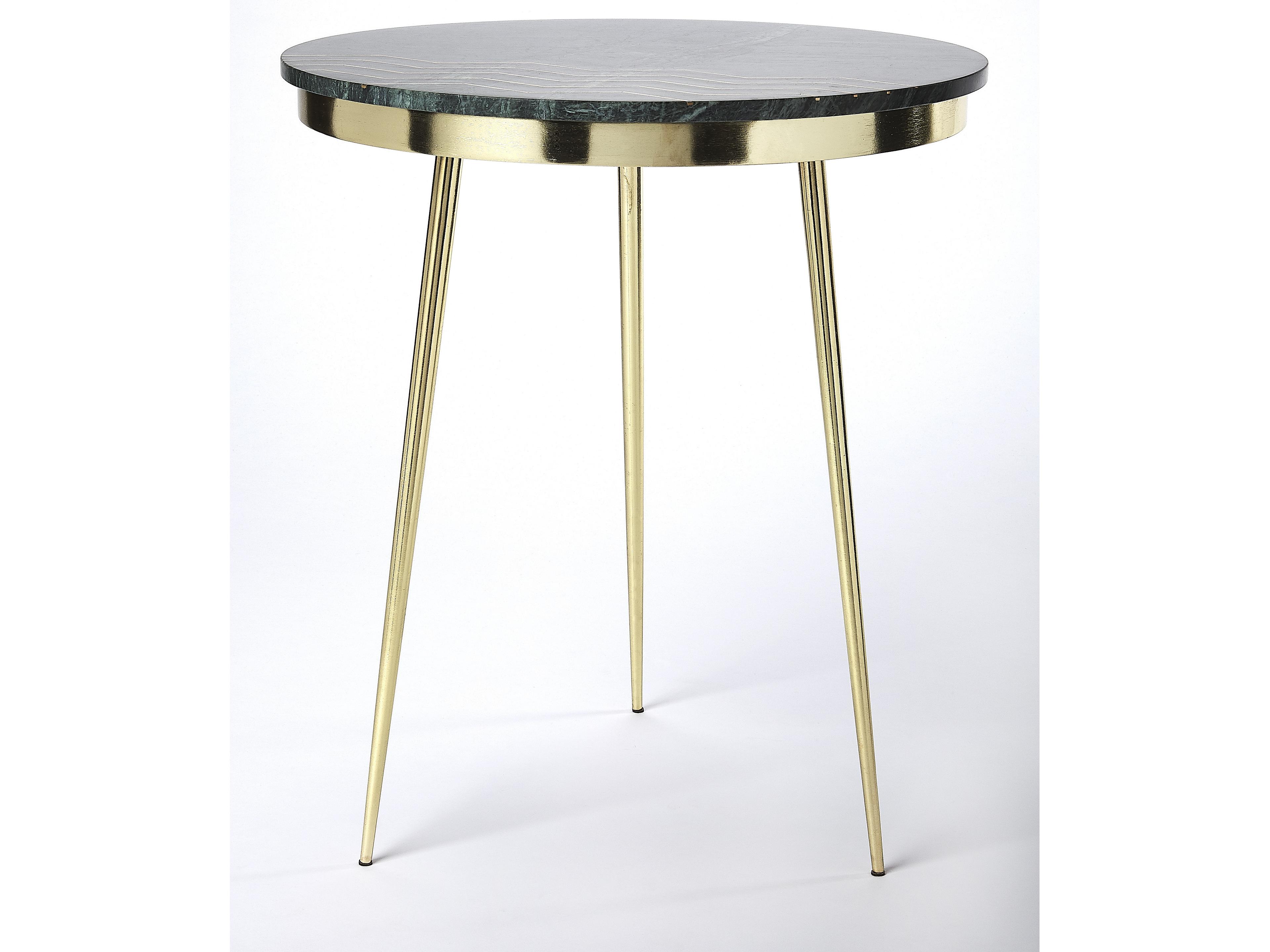 Butler Hollings Round Marble Metalworks End Table