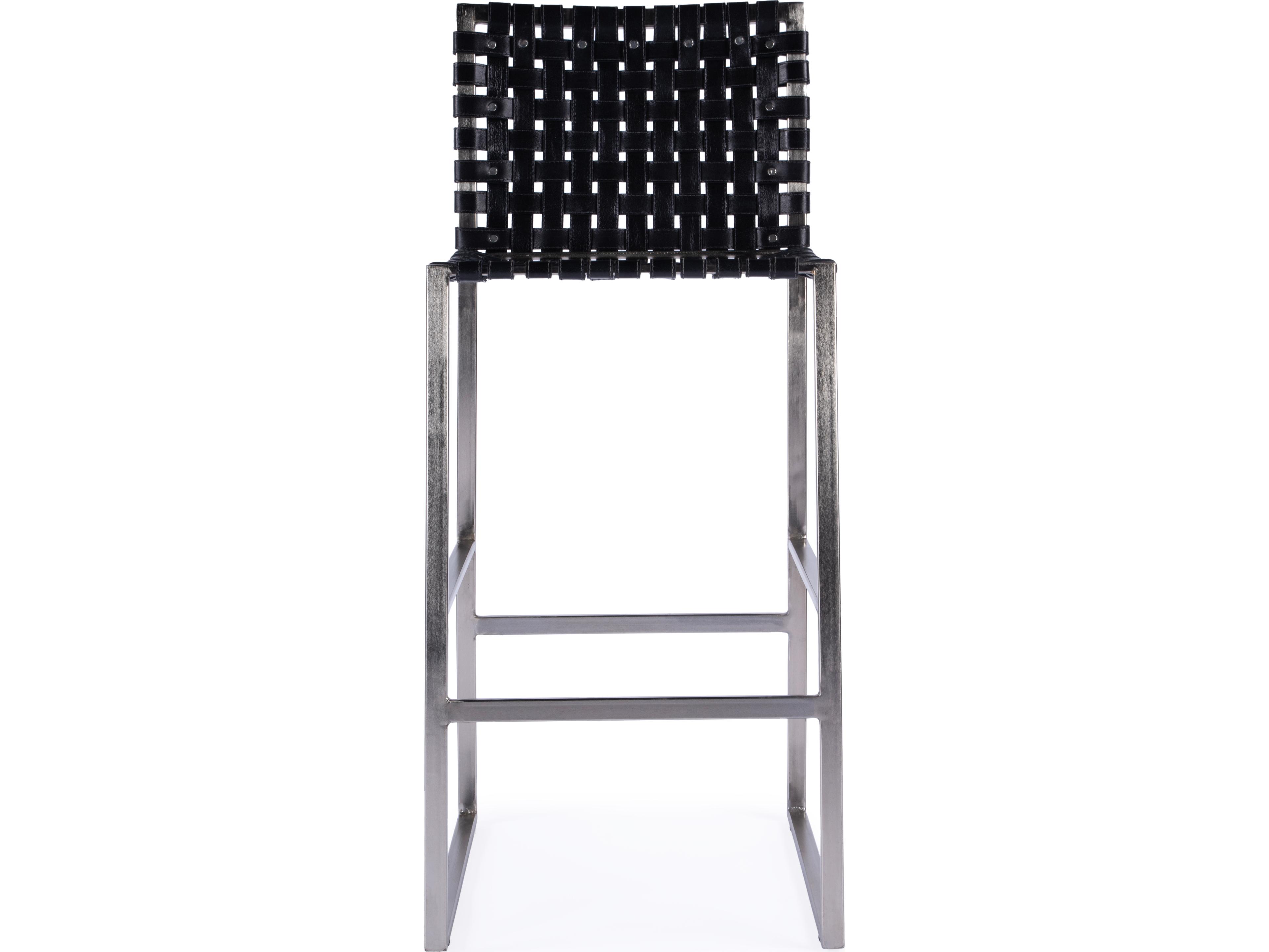 Butler Urban Black Leather Bar Stool