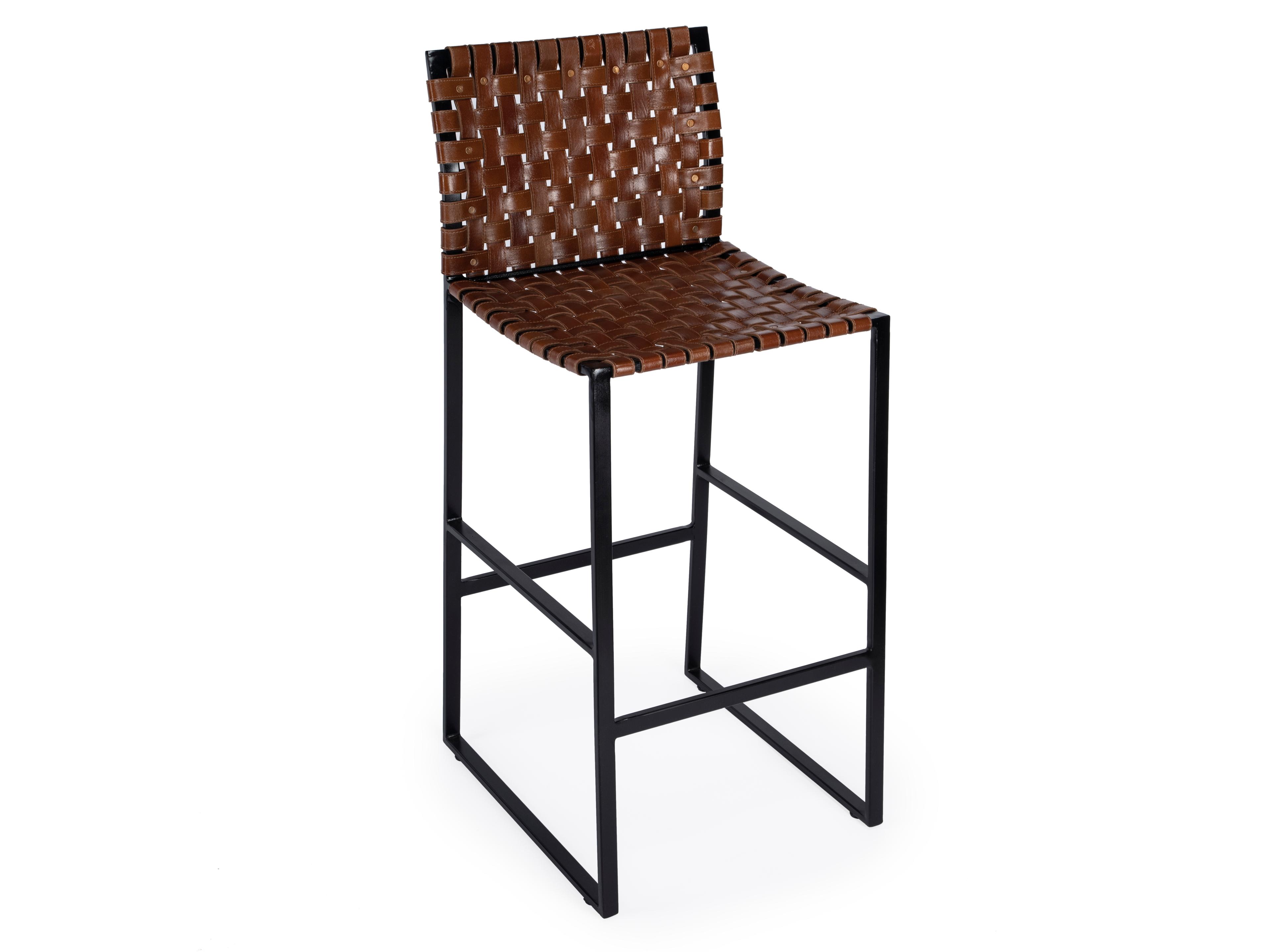 Urban Brown Leather Bar Stool