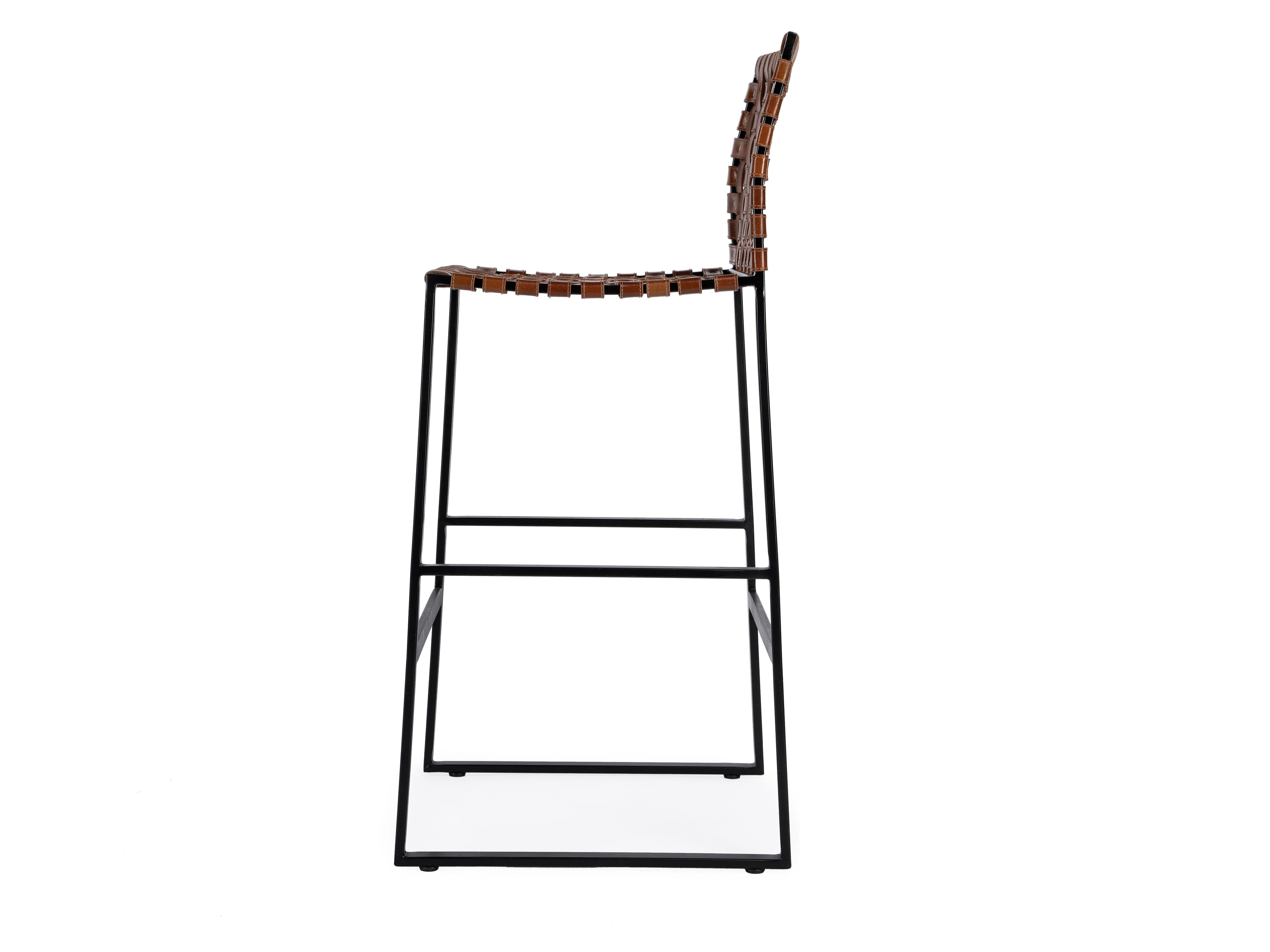 Butler Urban Brown Leather Bar Stool