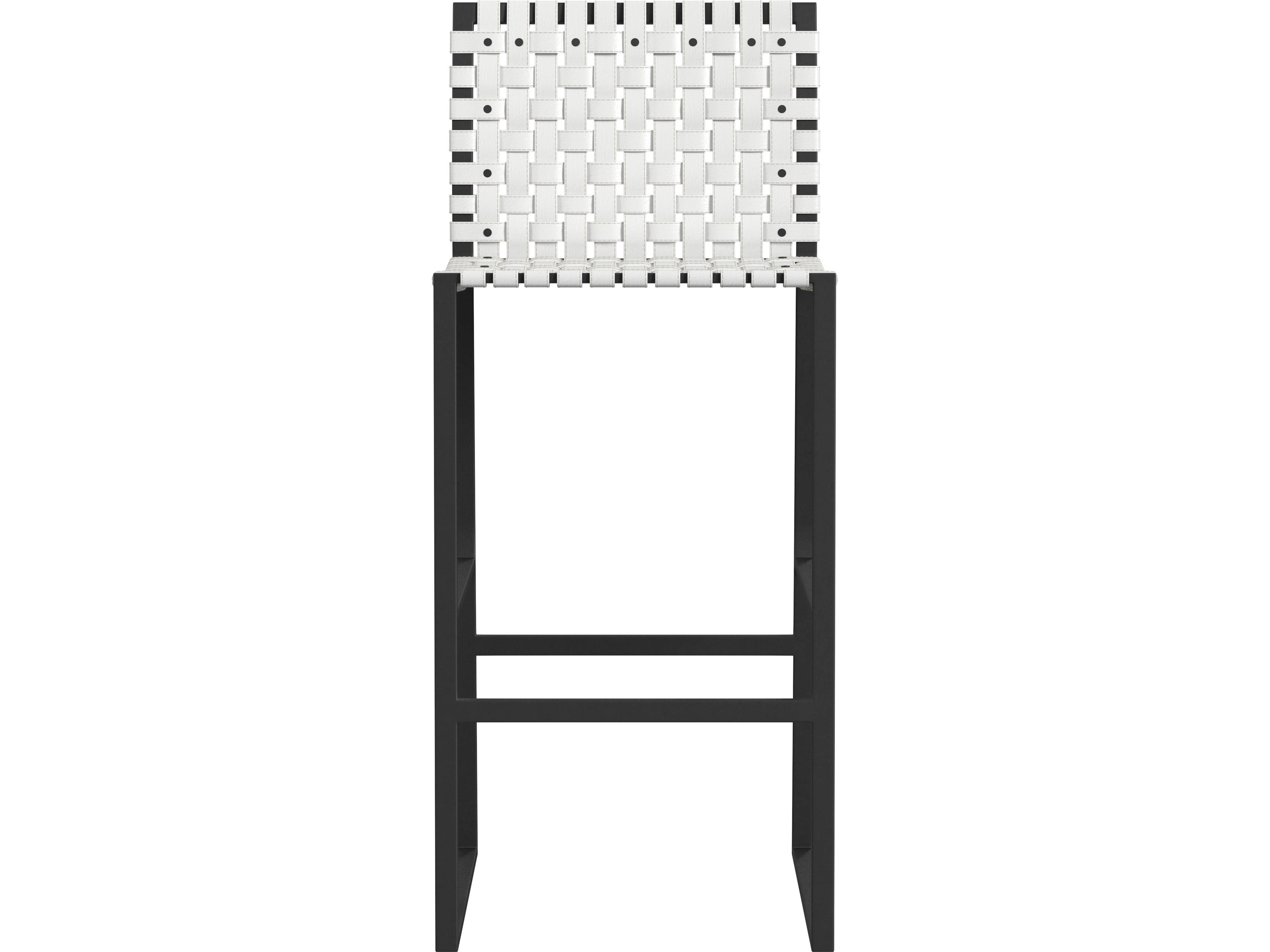 Butler Urban White Leather Bar Stool
