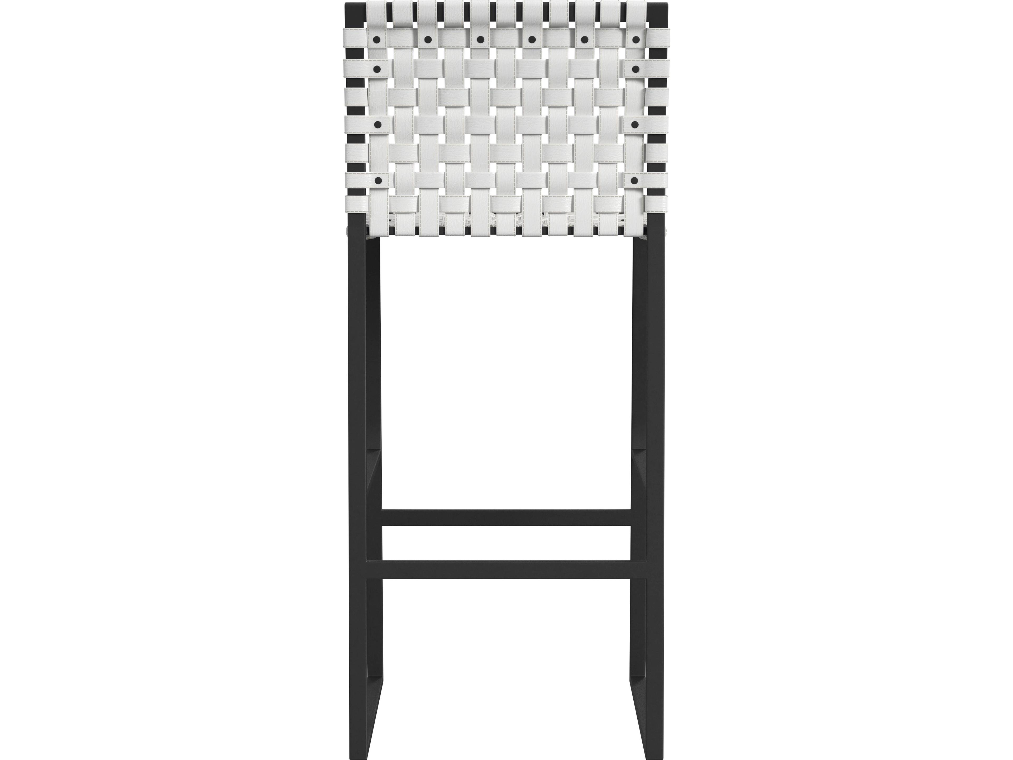 Butler Urban White Leather Bar Stool