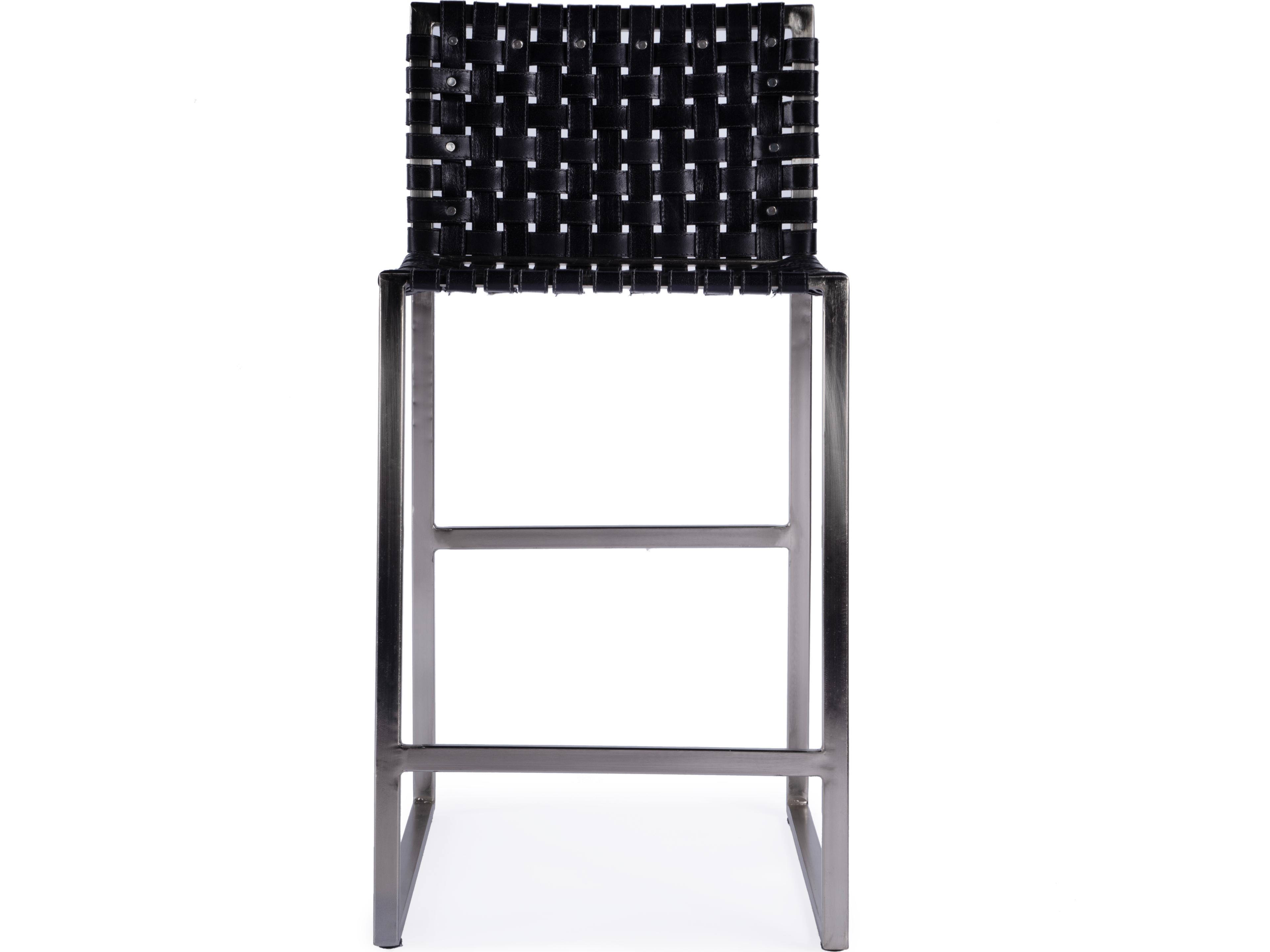 Butler Urban Black Leather Counter Stool