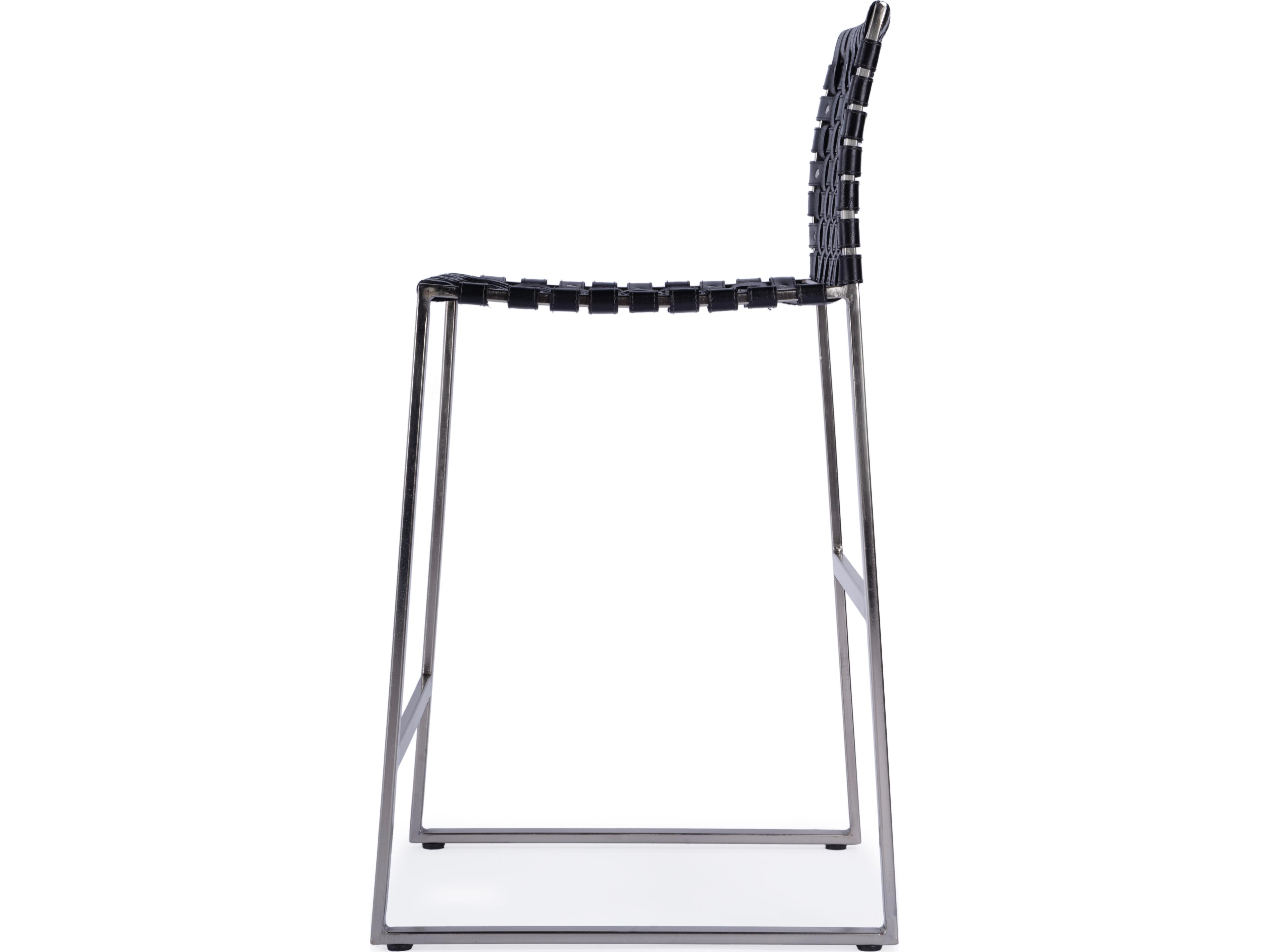 Butler Urban Black Leather Counter Stool