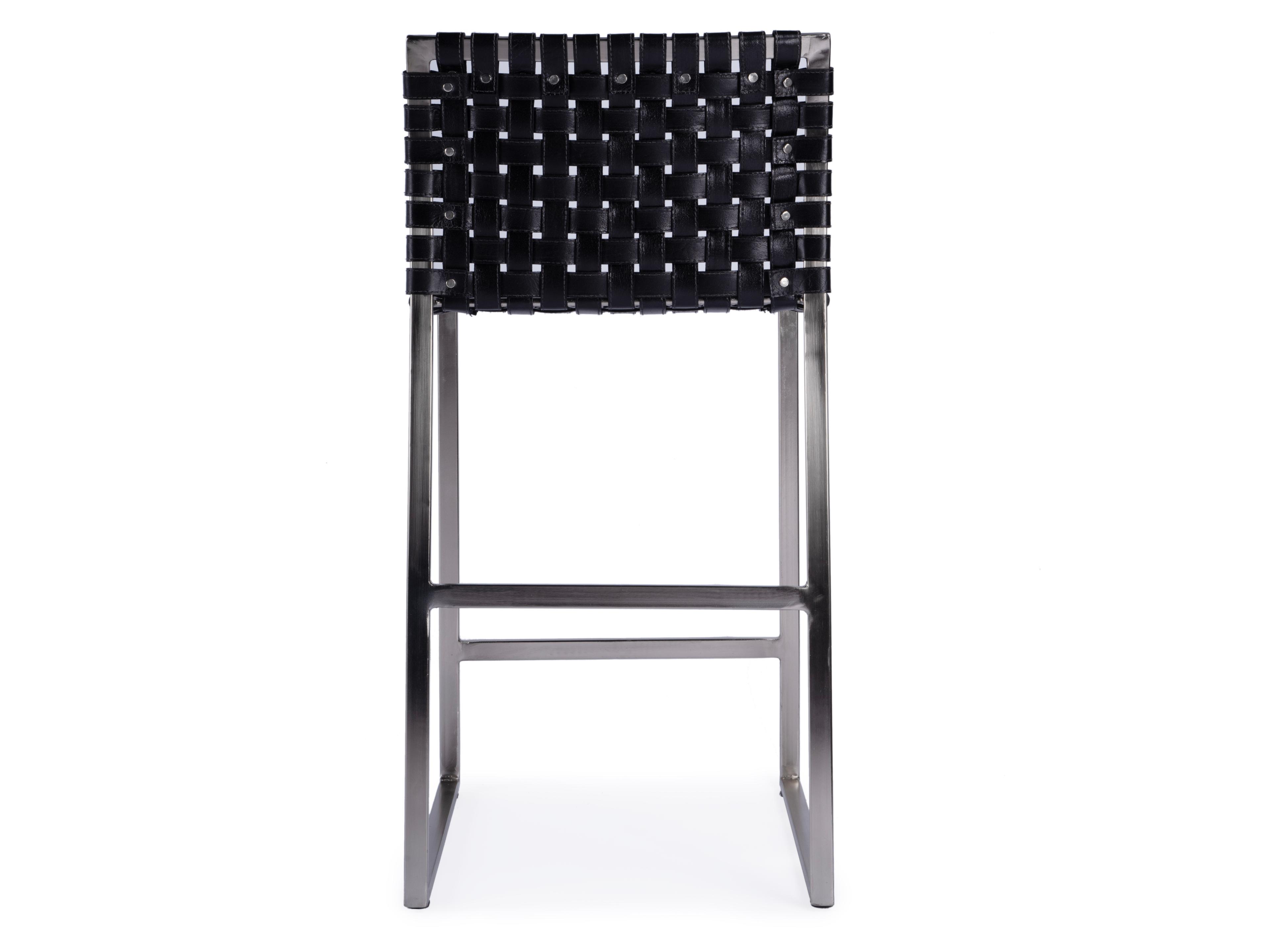 Butler Urban Black Leather Counter Stool