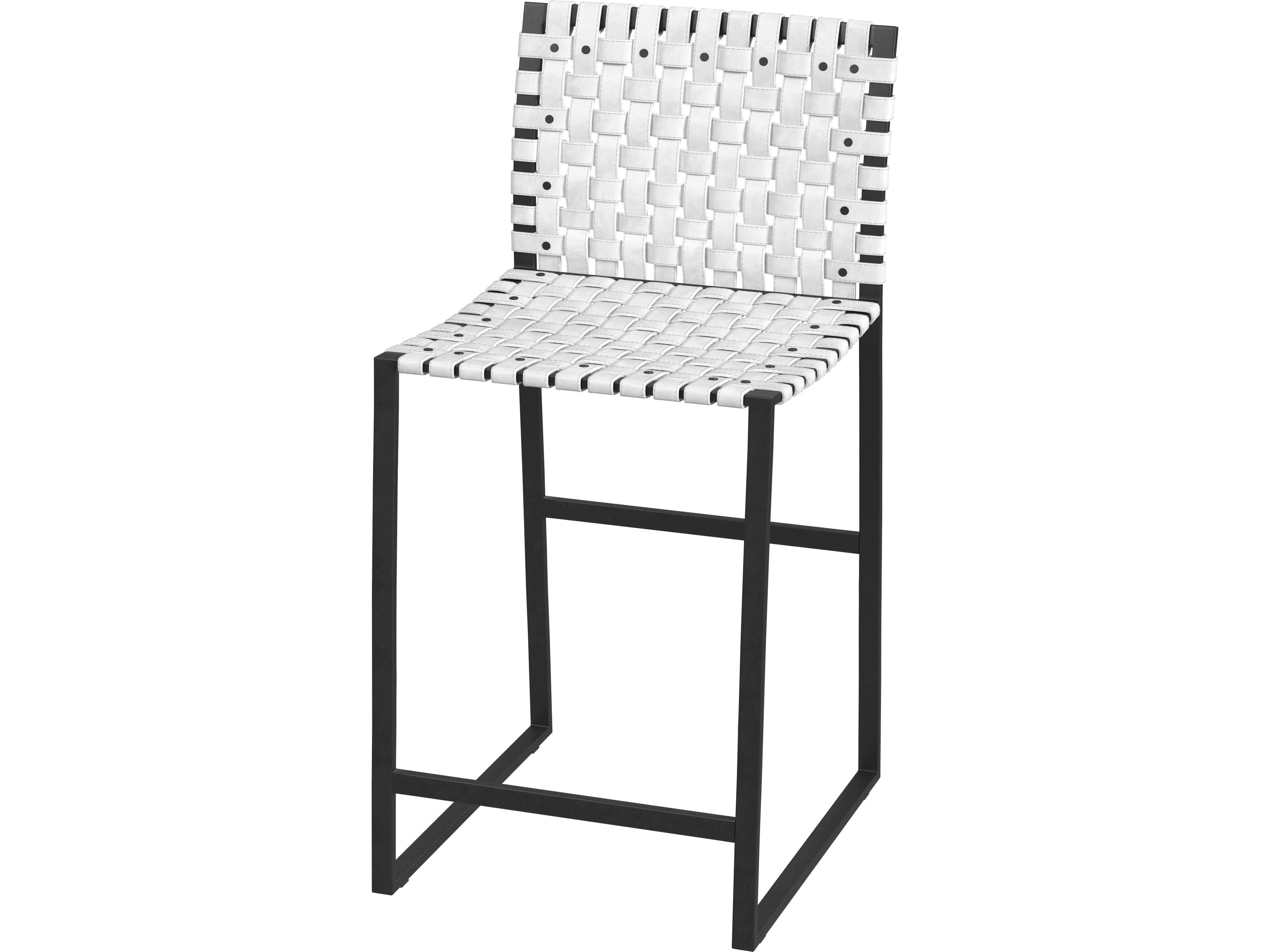 Urban White Leather Counter Stool
