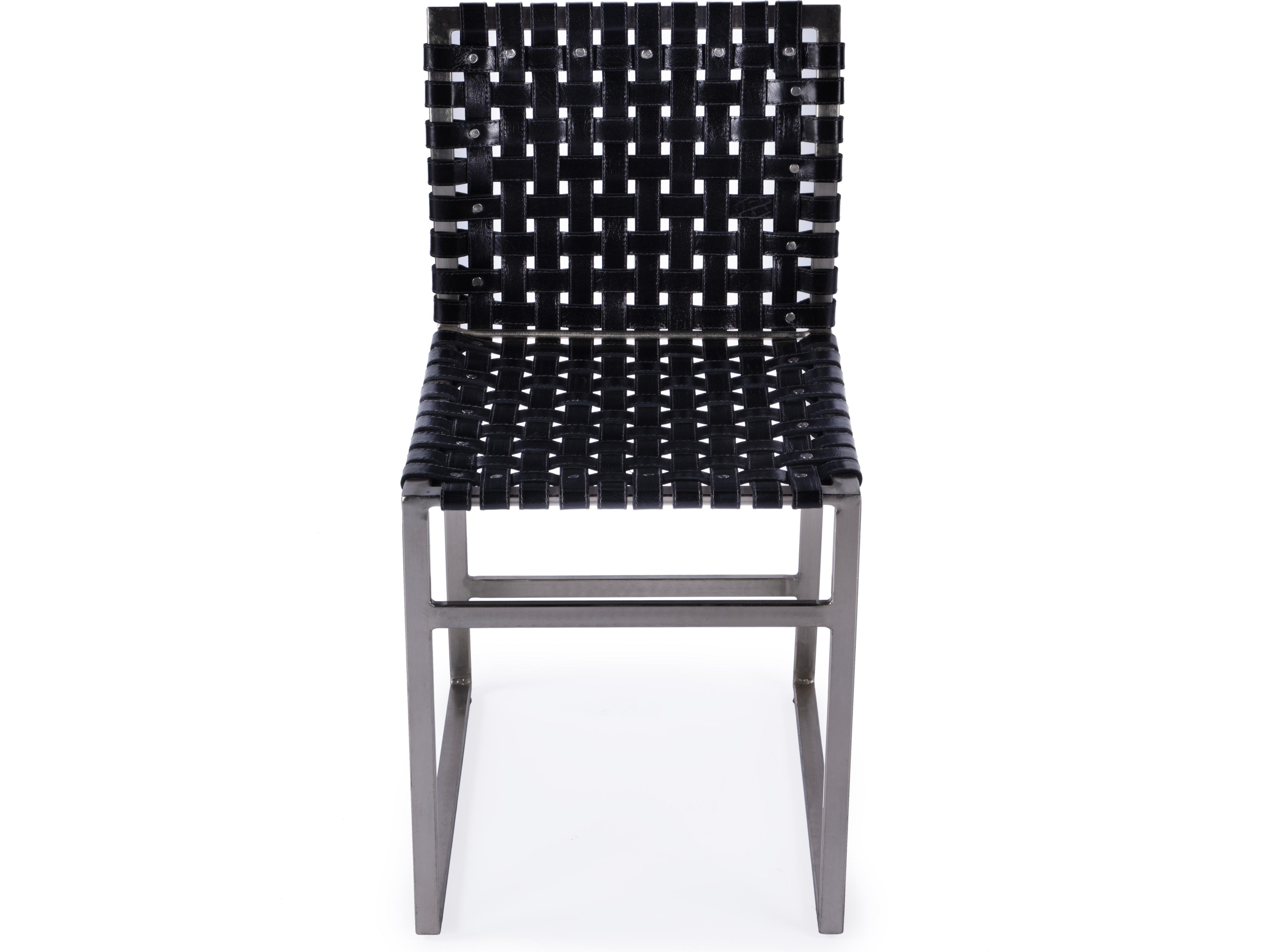 Butler Urban Black Leather Armless Dining Chair