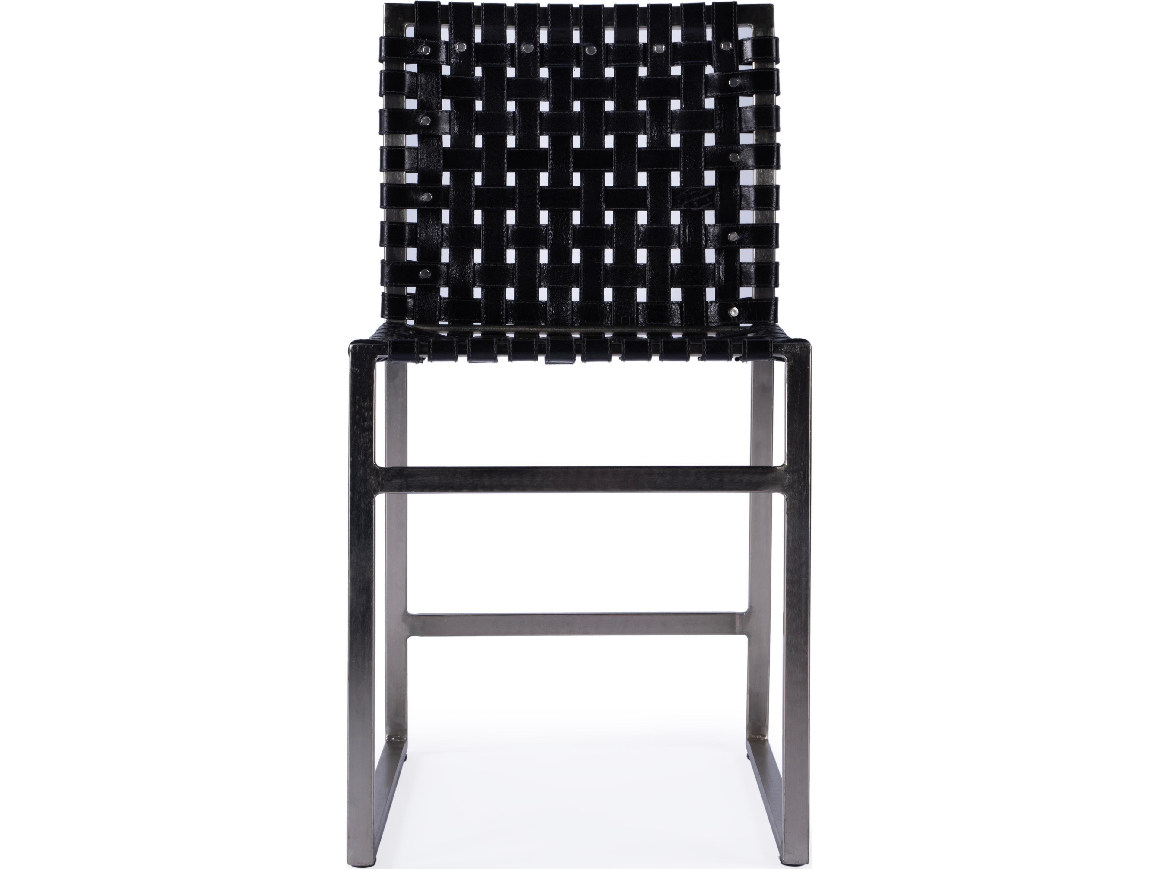 Butler Urban Black Leather Armless Dining Chair