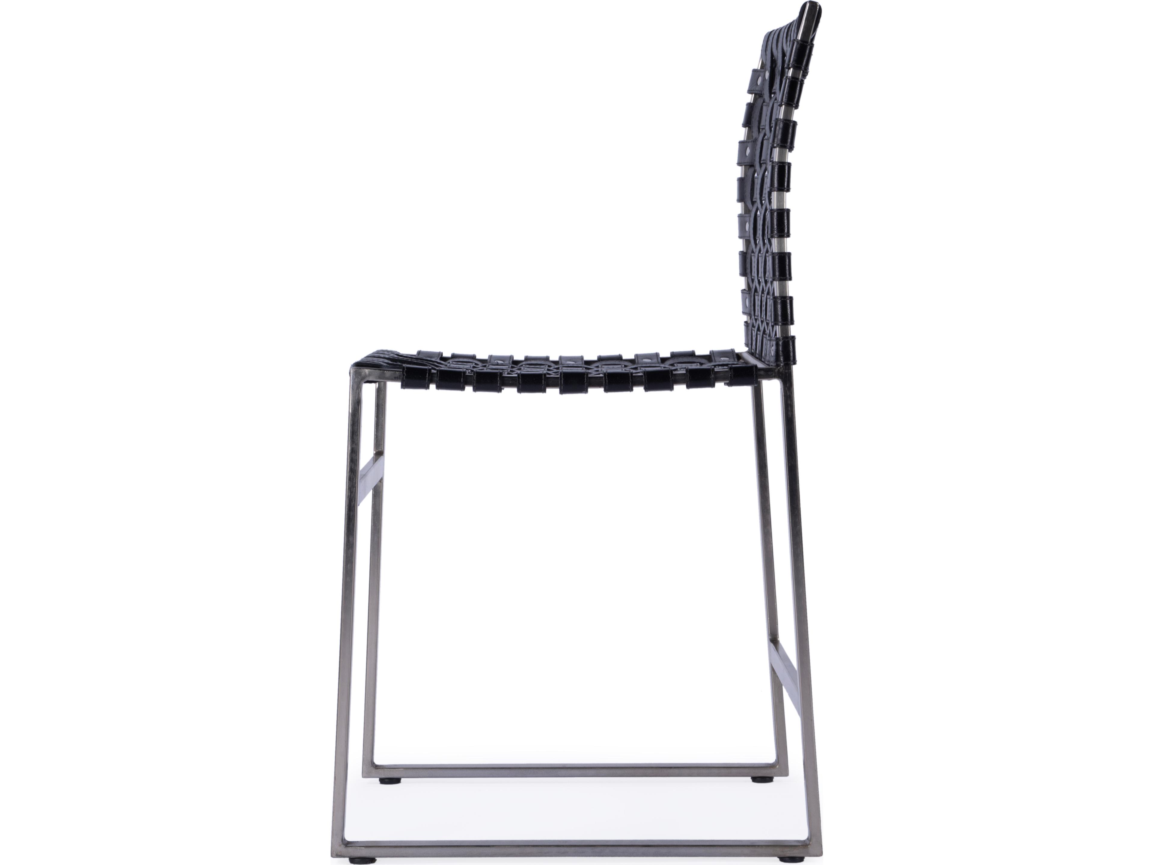 Butler Urban Black Leather Armless Dining Chair