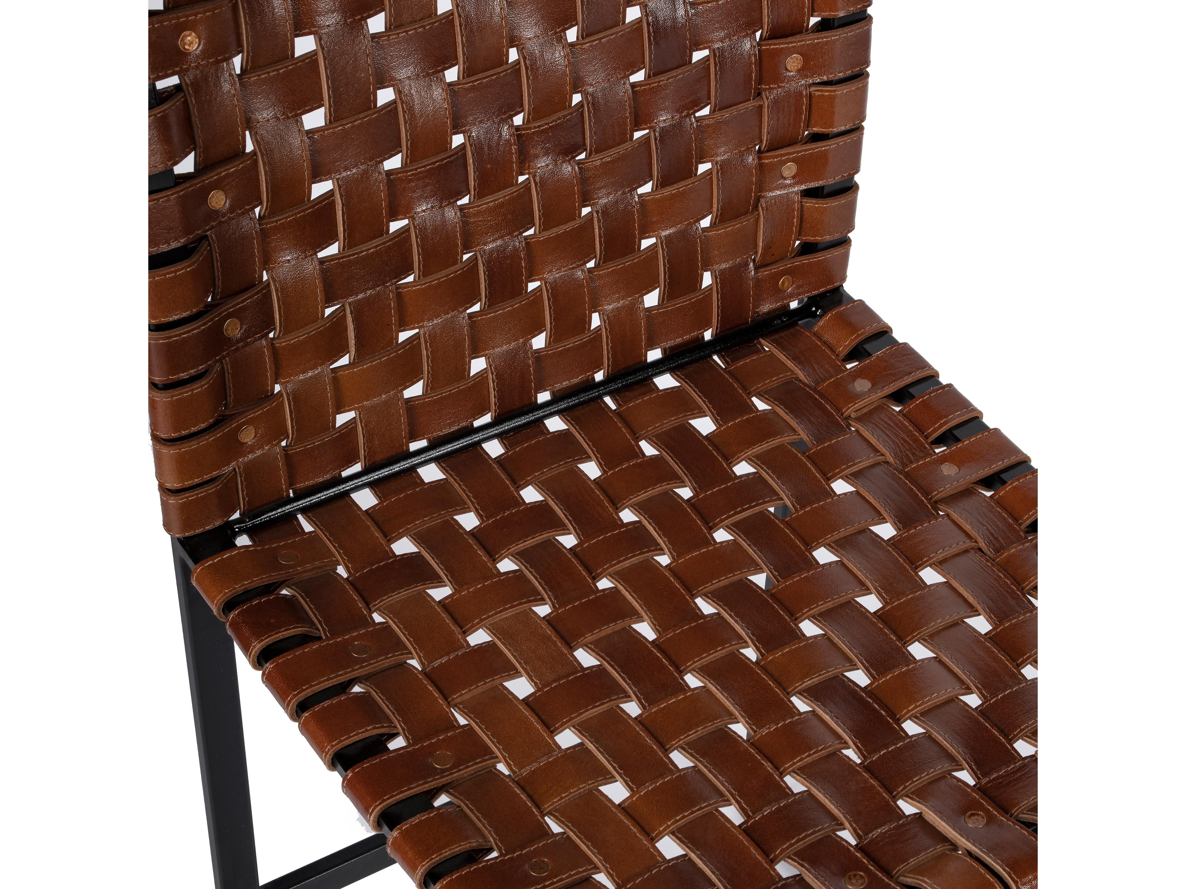 Butler Urban Brown Leather Armless Dining Chair