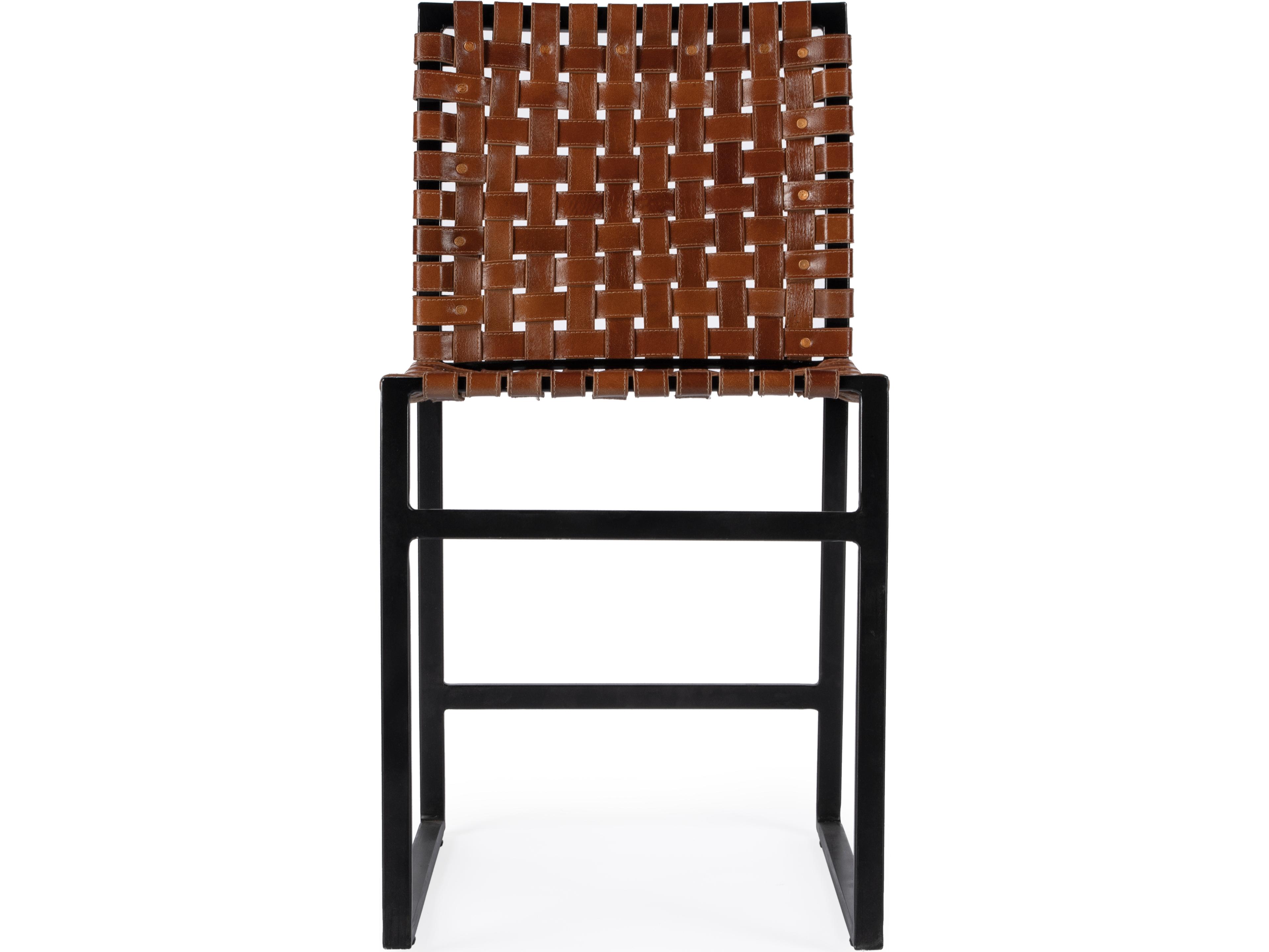Butler Urban Brown Leather Armless Dining Chair