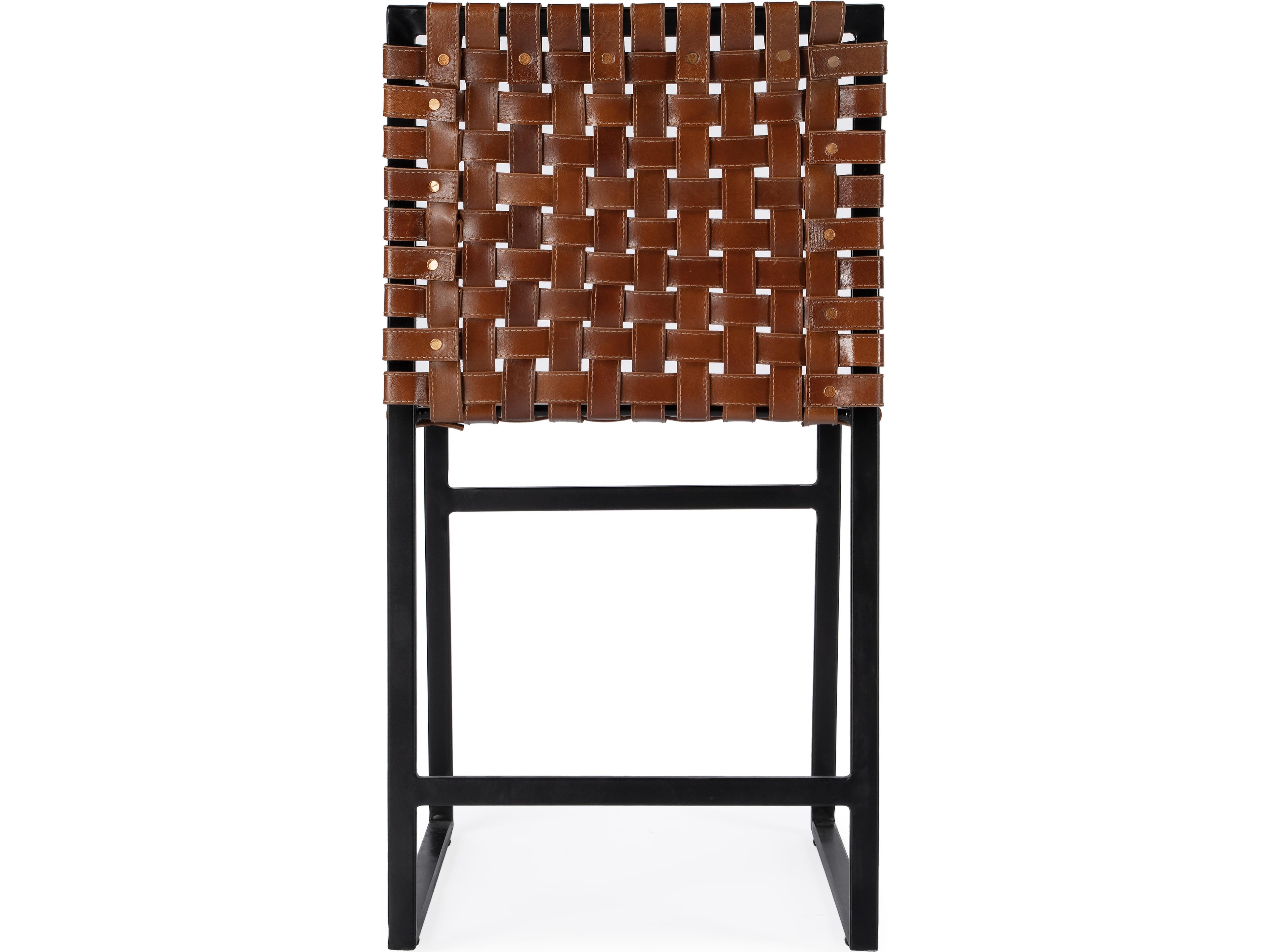 Butler Urban Brown Leather Armless Dining Chair