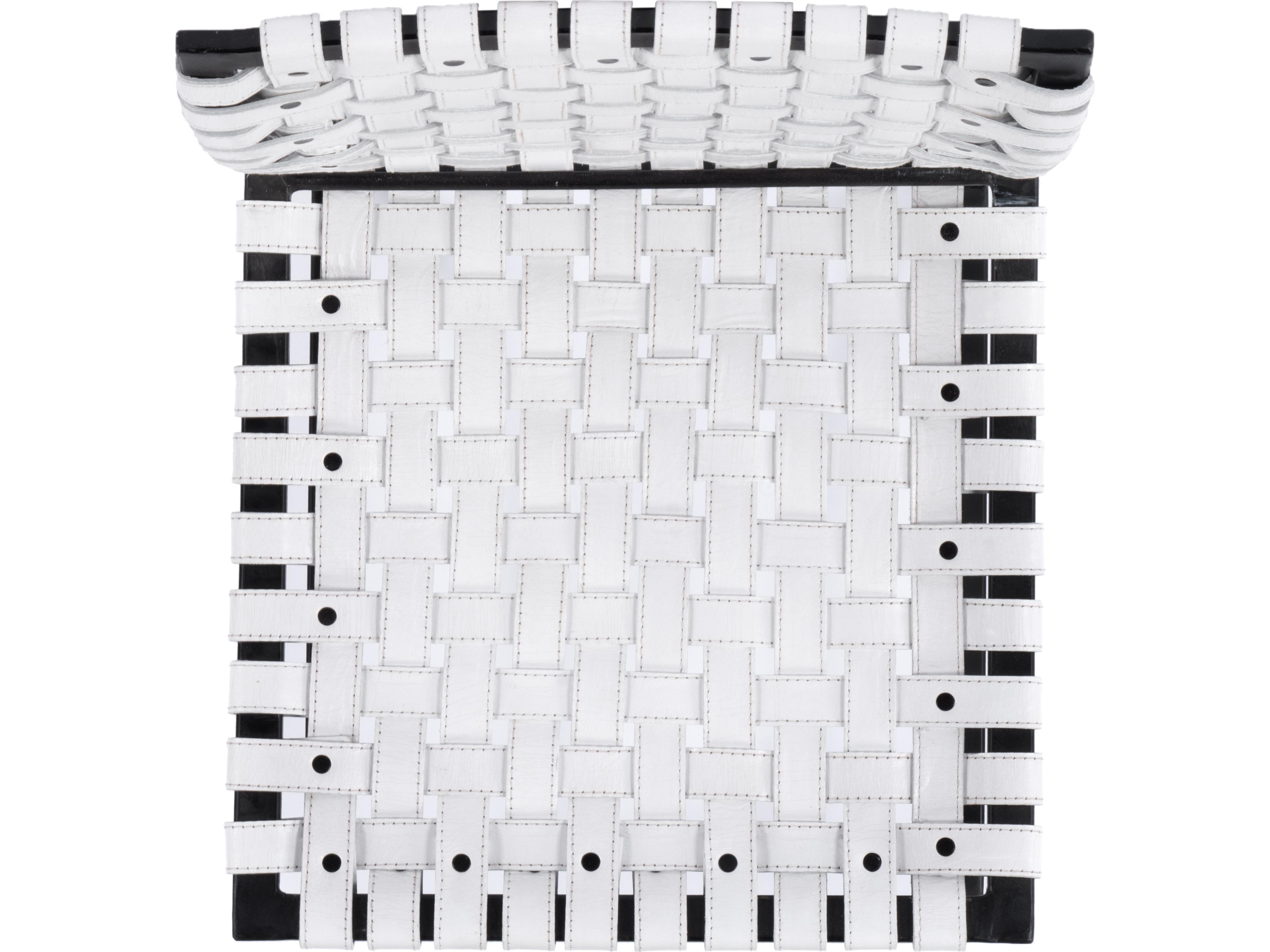 Butler Urban White Leather Armless Dining Chair