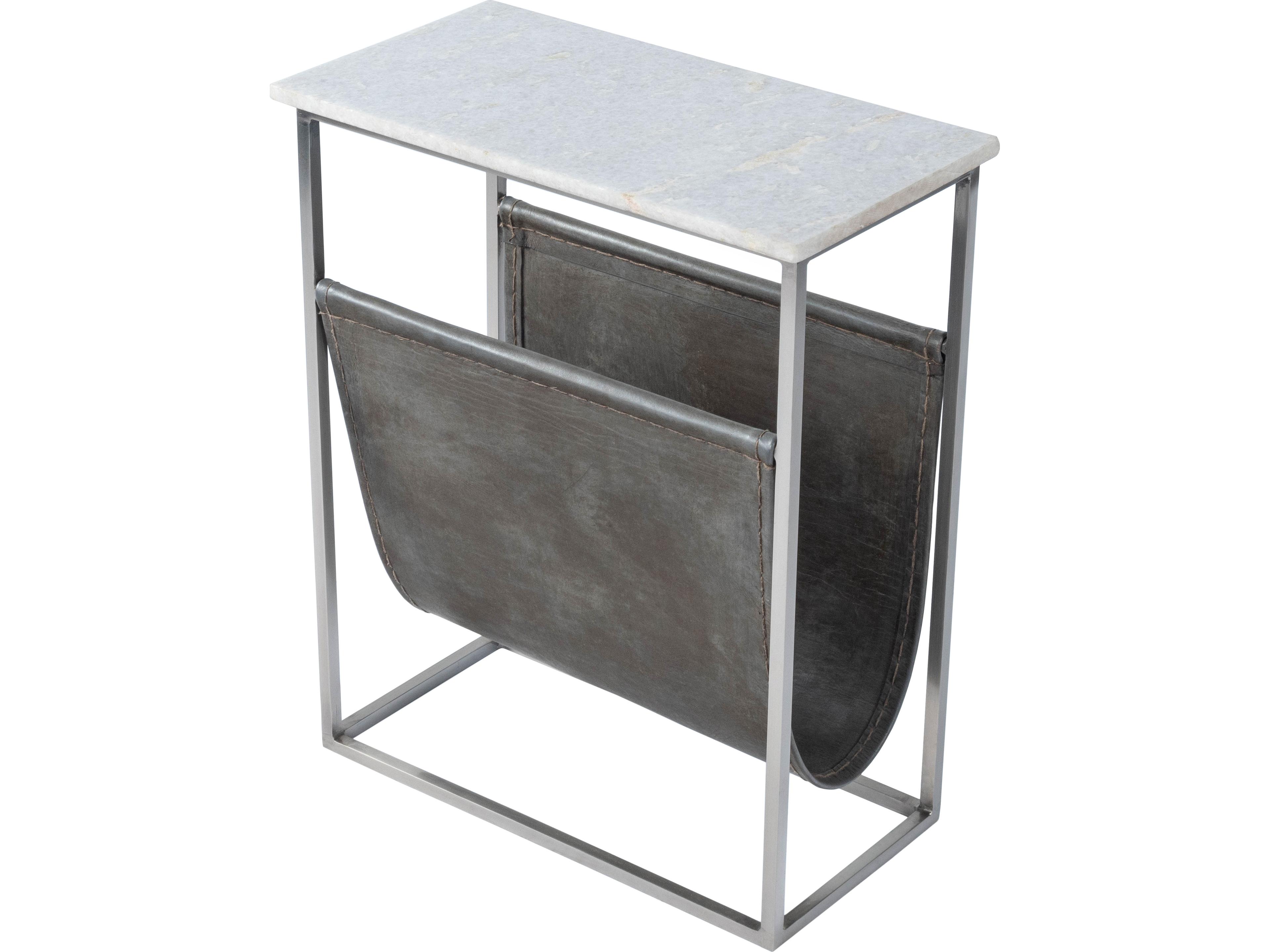 Koler Rectangular Marble & Metal End Table