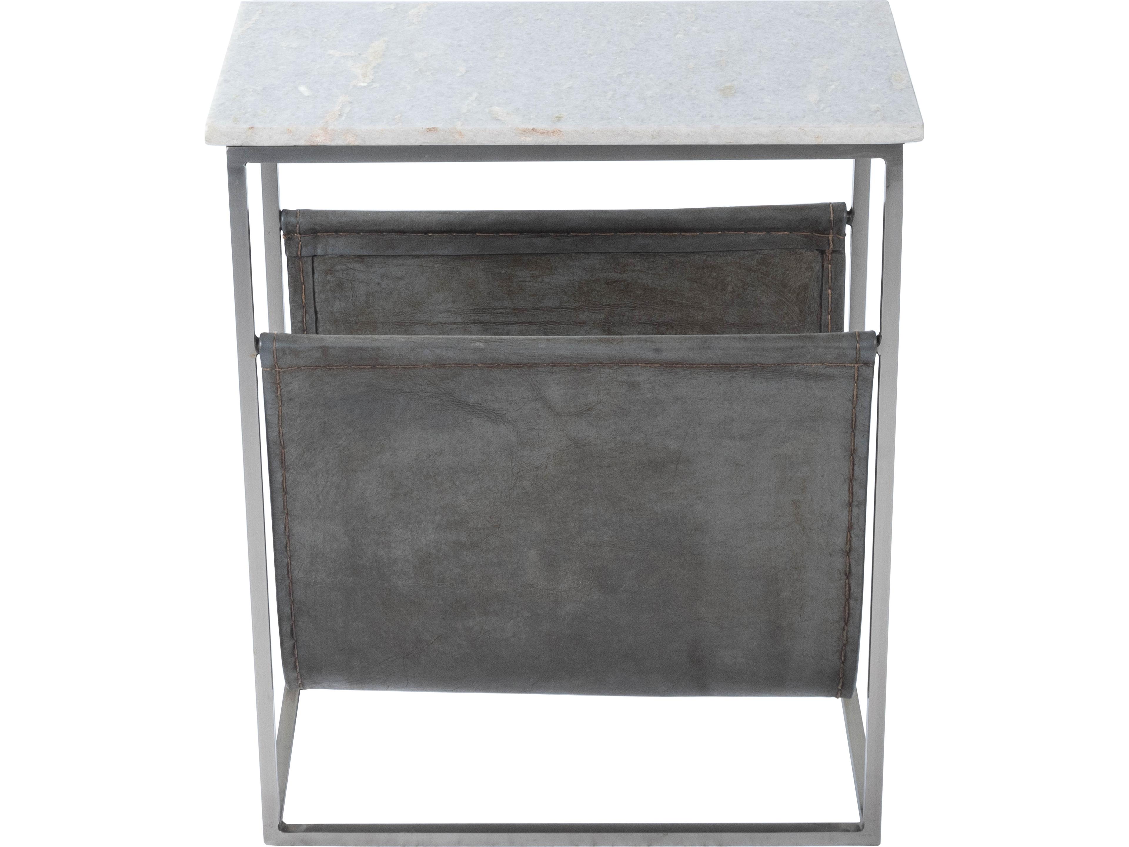 Butler Koler Rectangular Marble & Metal End Table