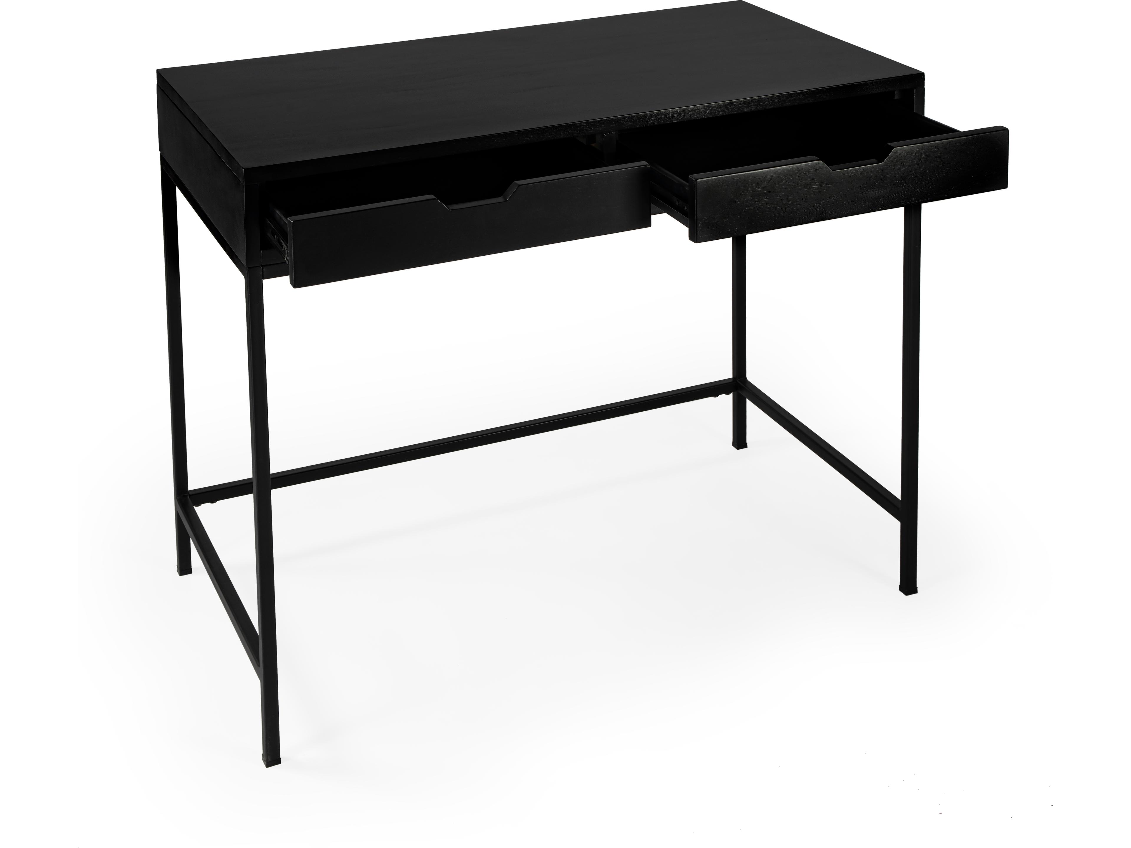 Butler Belka Black Mahogany Wood Writing Desk