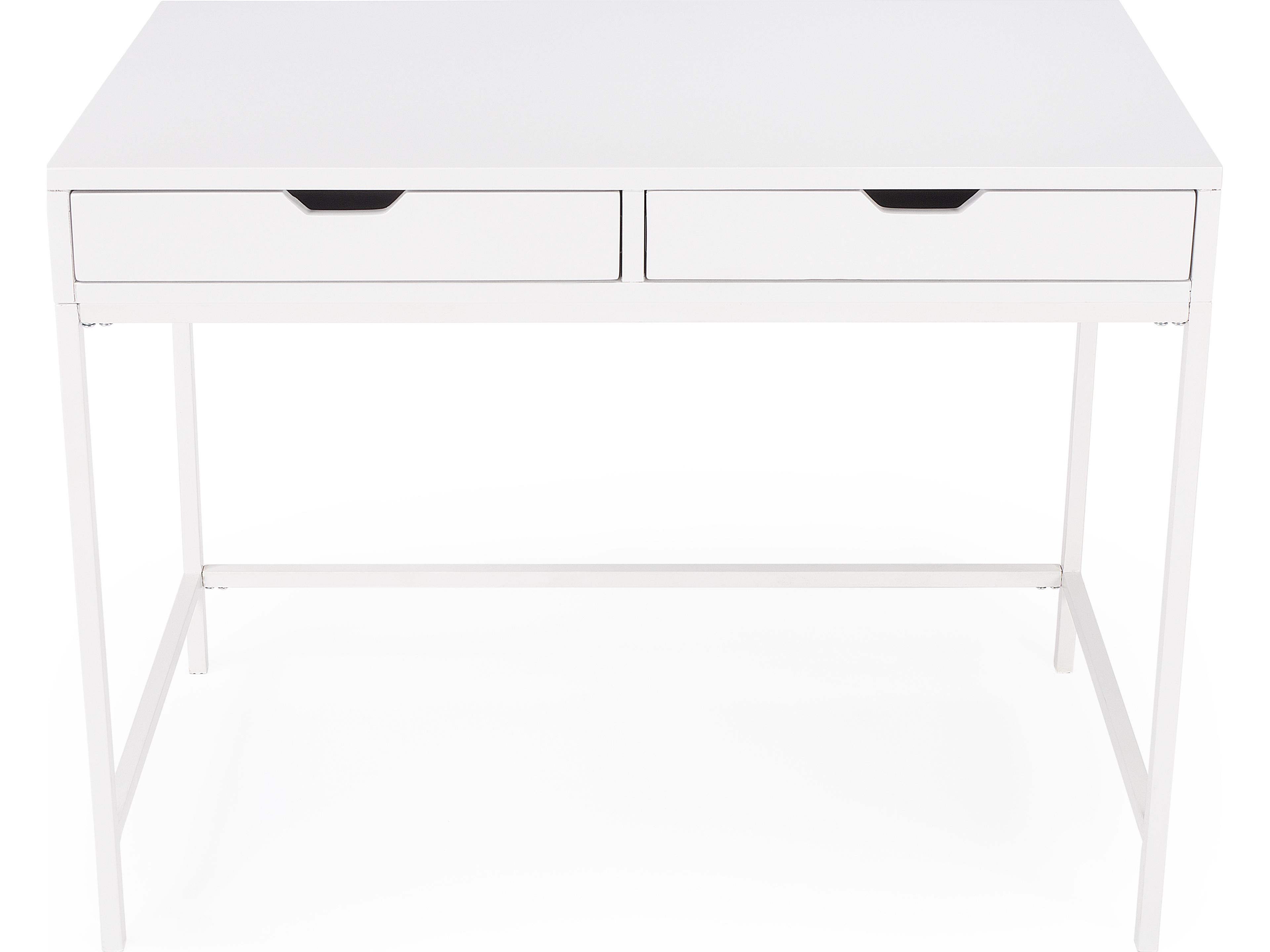 Butler Belka Smooth White Mahogany Wood Writing Desk