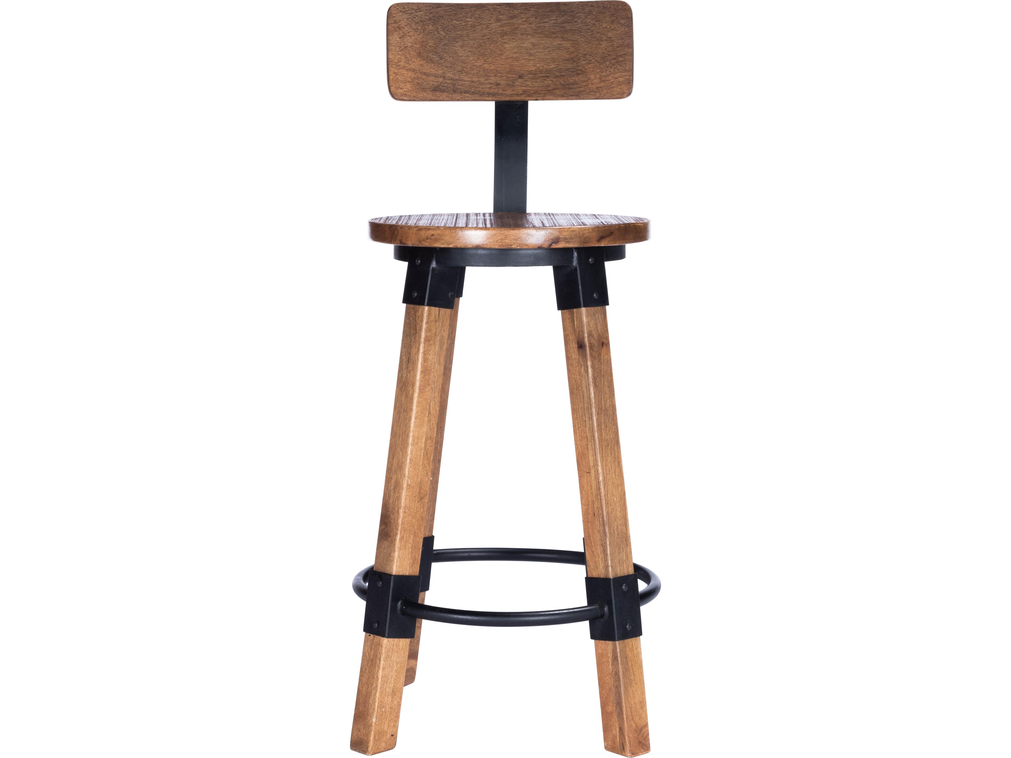 Butler Masterson Industrial Chic Mango Wood Counter Stool
