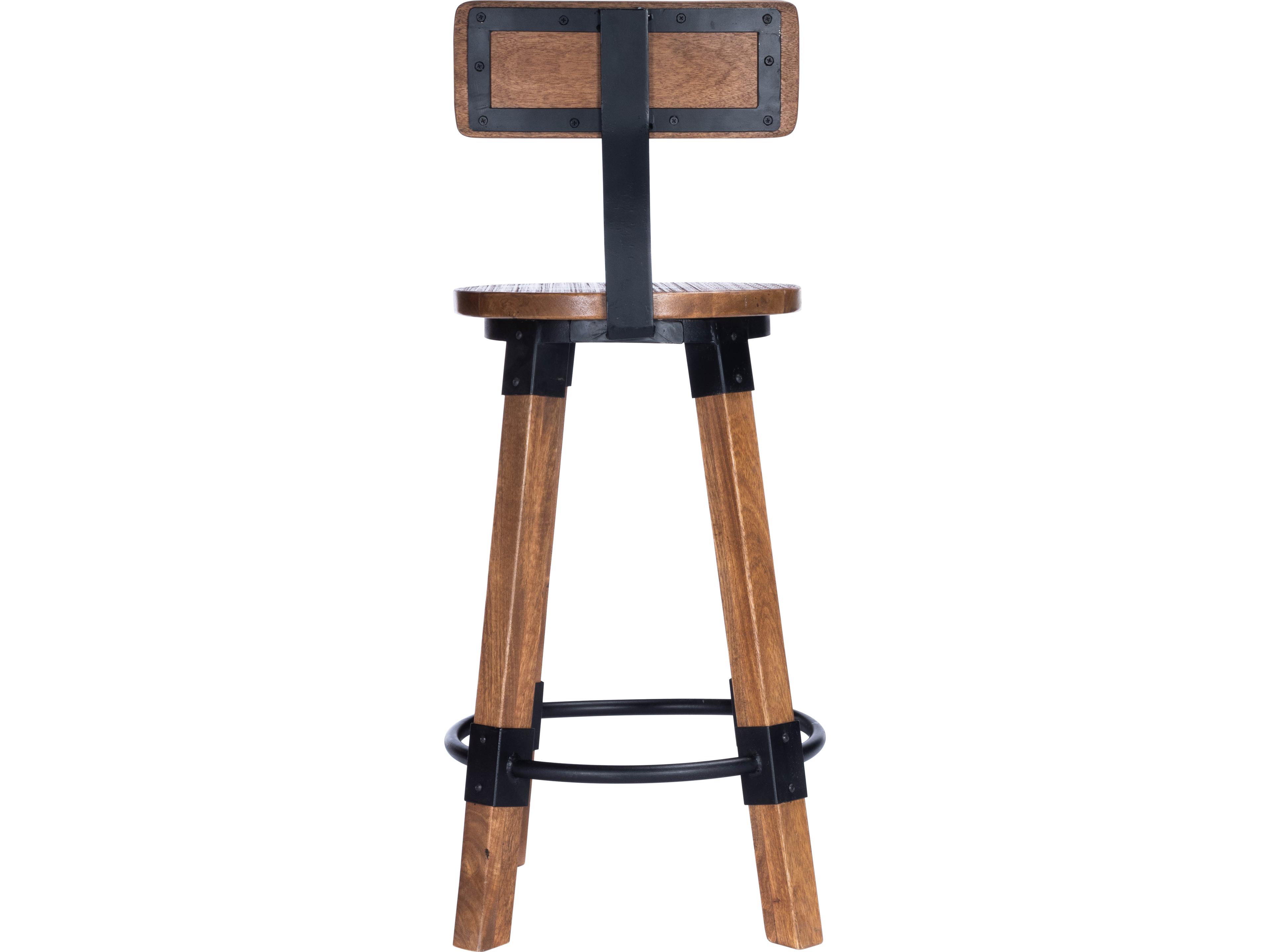 Butler Masterson Industrial Chic Mango Wood Counter Stool
