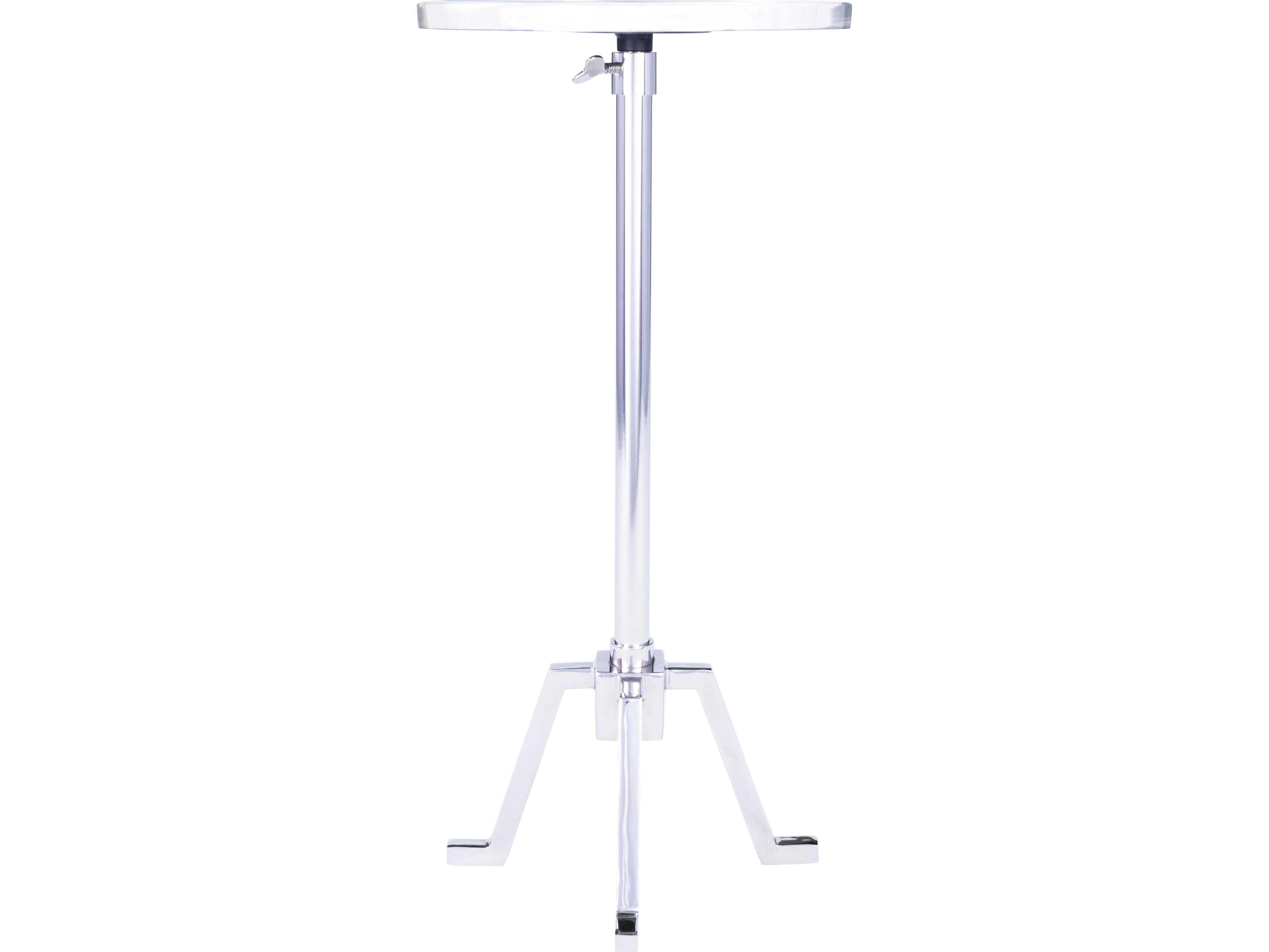 Butler Sash Round Marble Nickel End Table