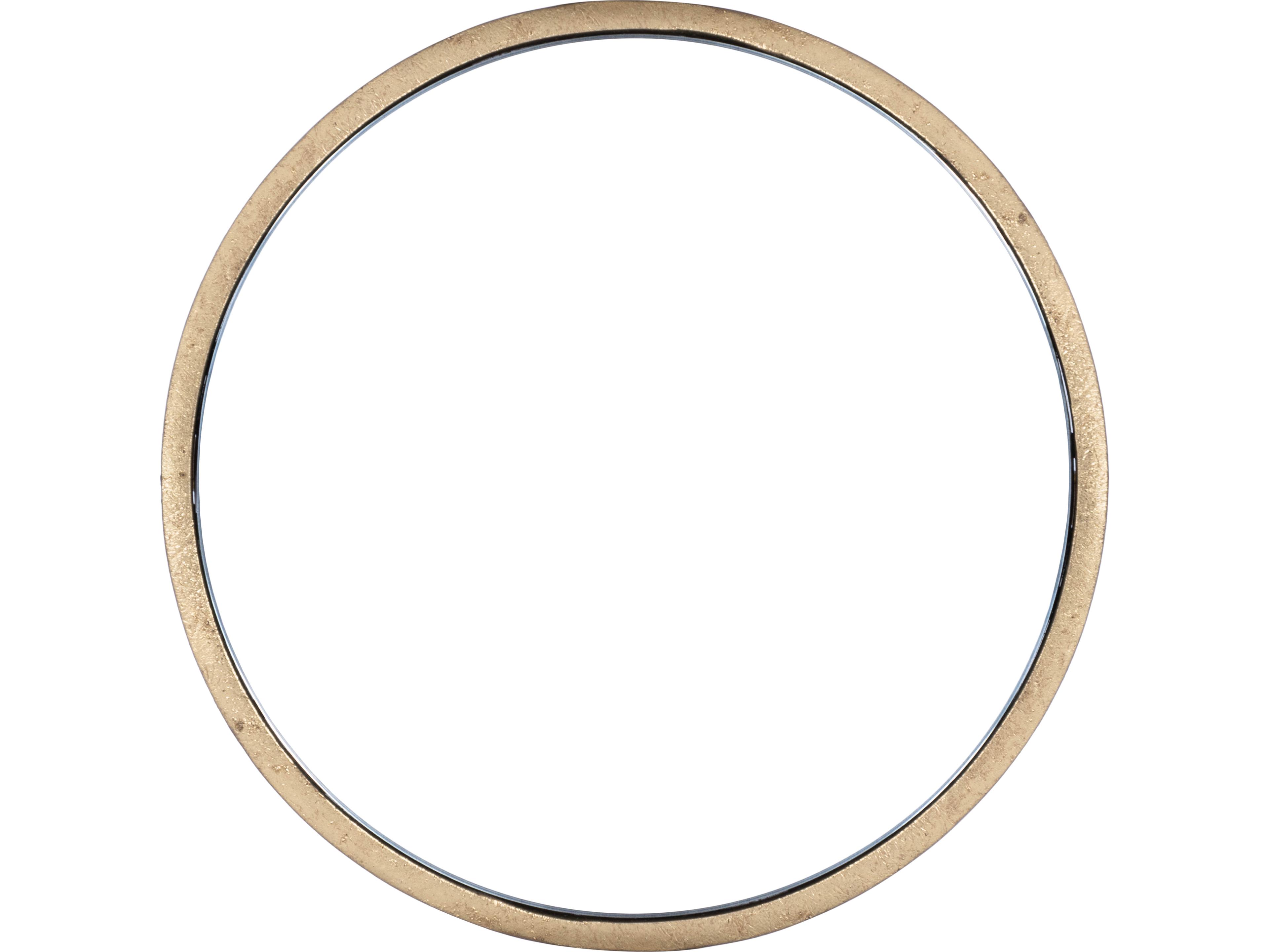 Butler Faruh Round Mirror Antique Gold Leaf End Table