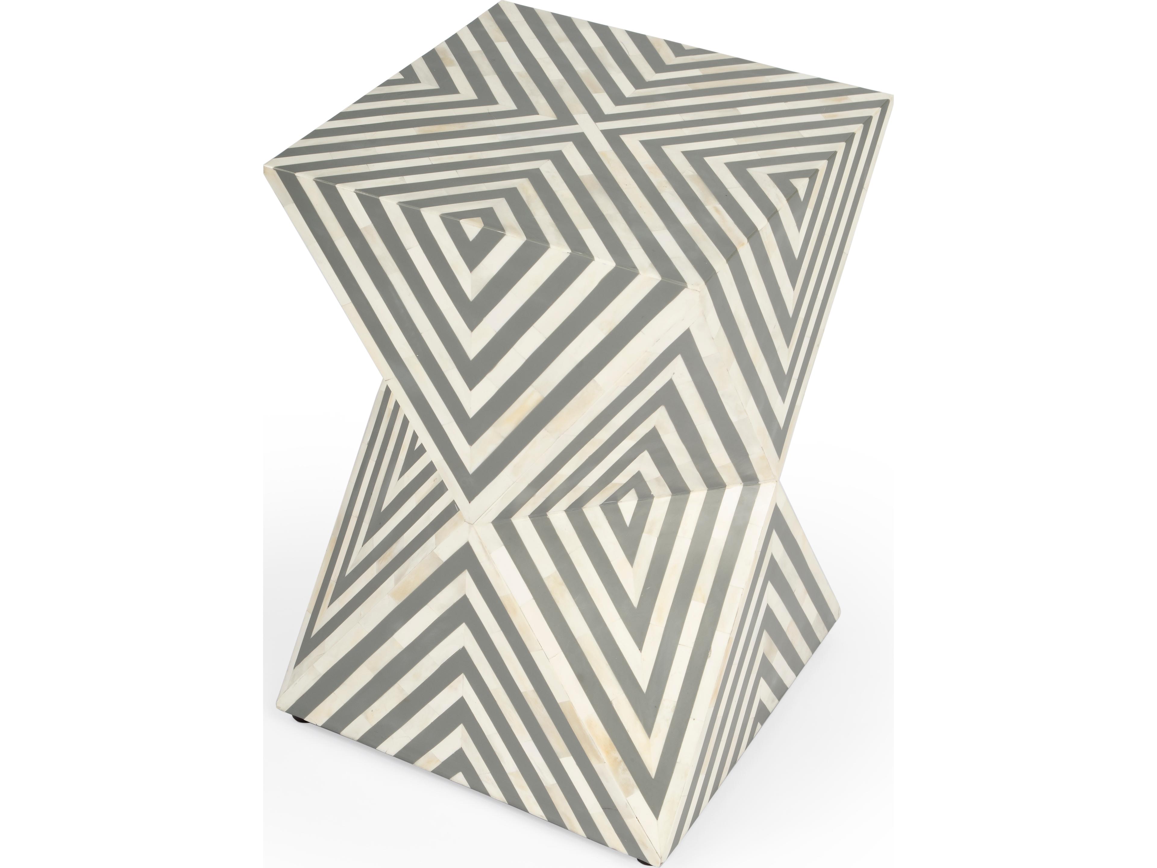 Anais Square Grey Bone End Table