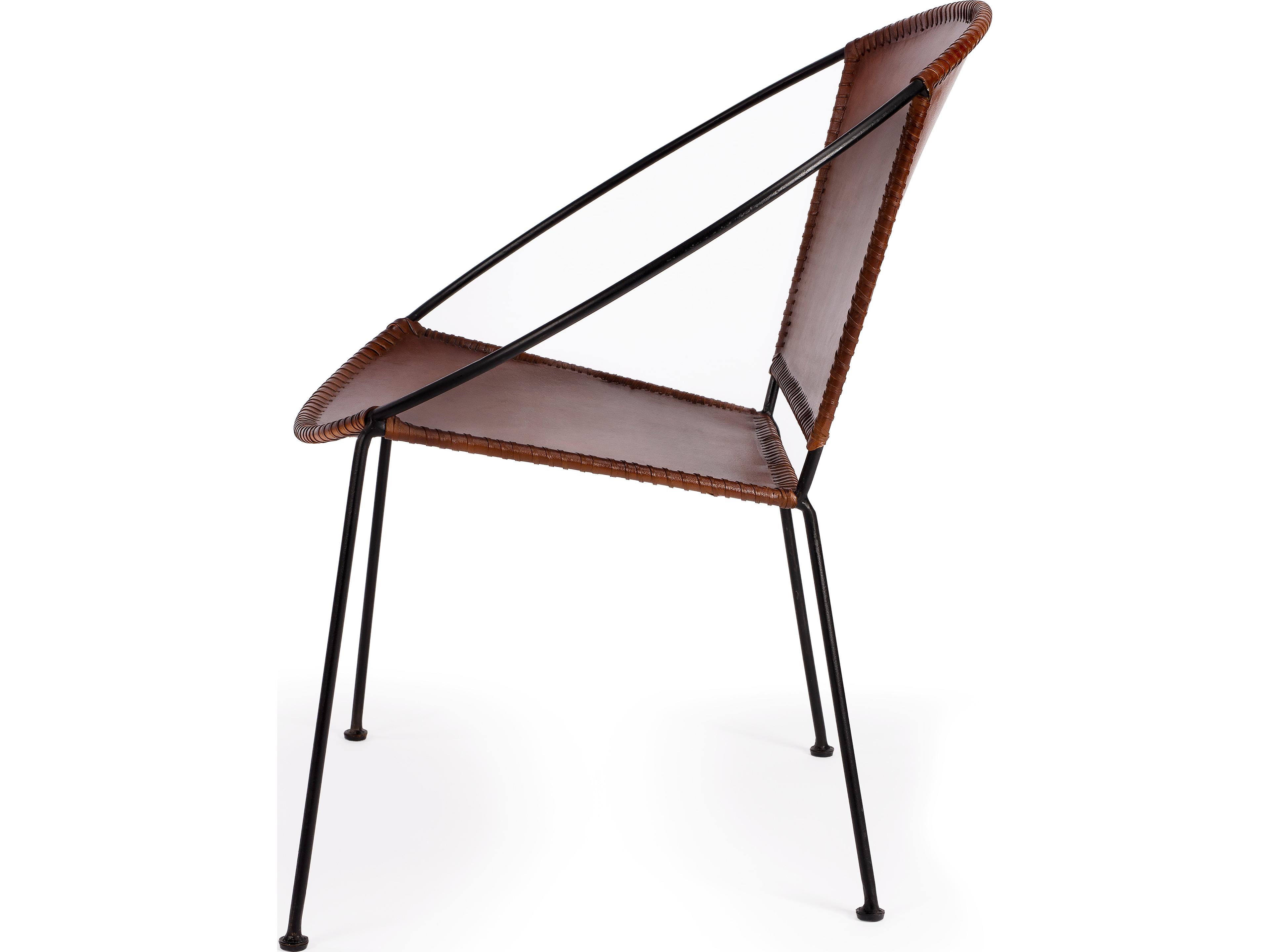 Butler Milo Brown Leather Accent Chair