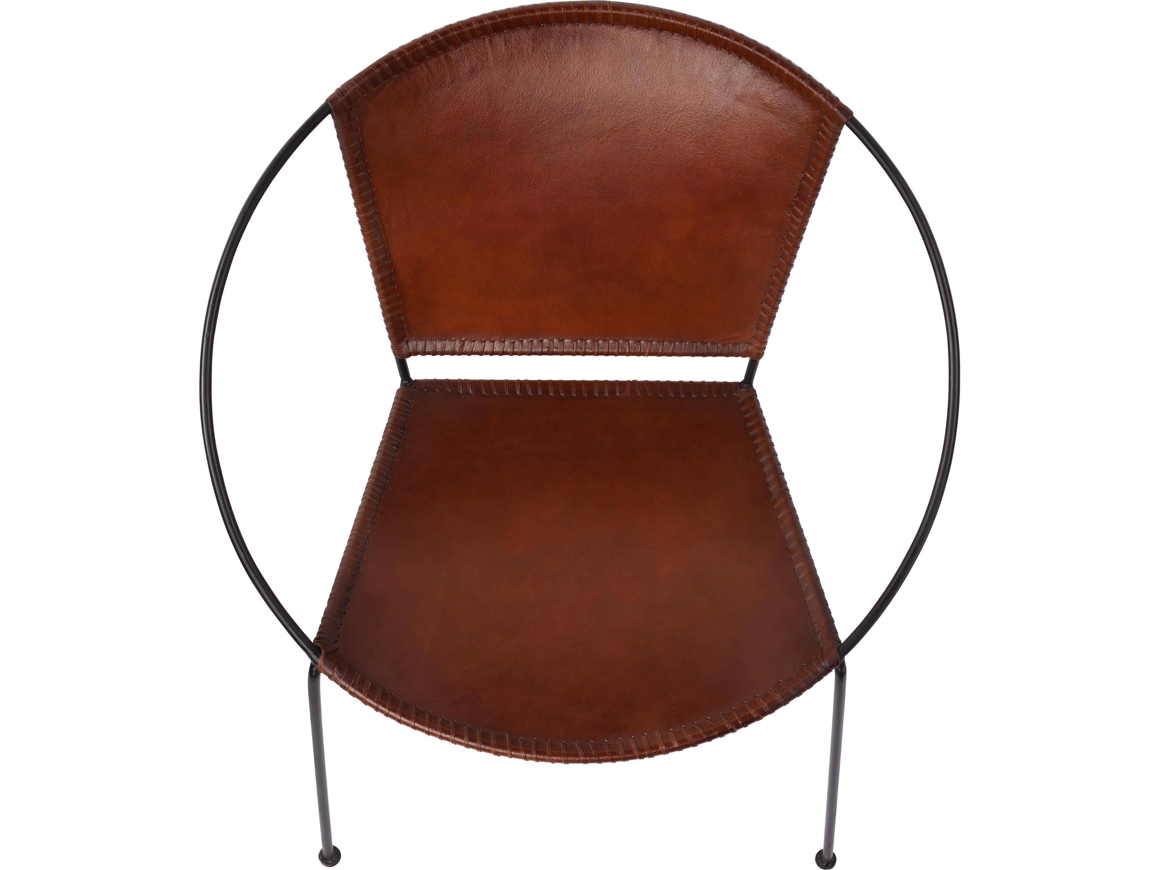 Butler Milo Brown Leather Accent Chair