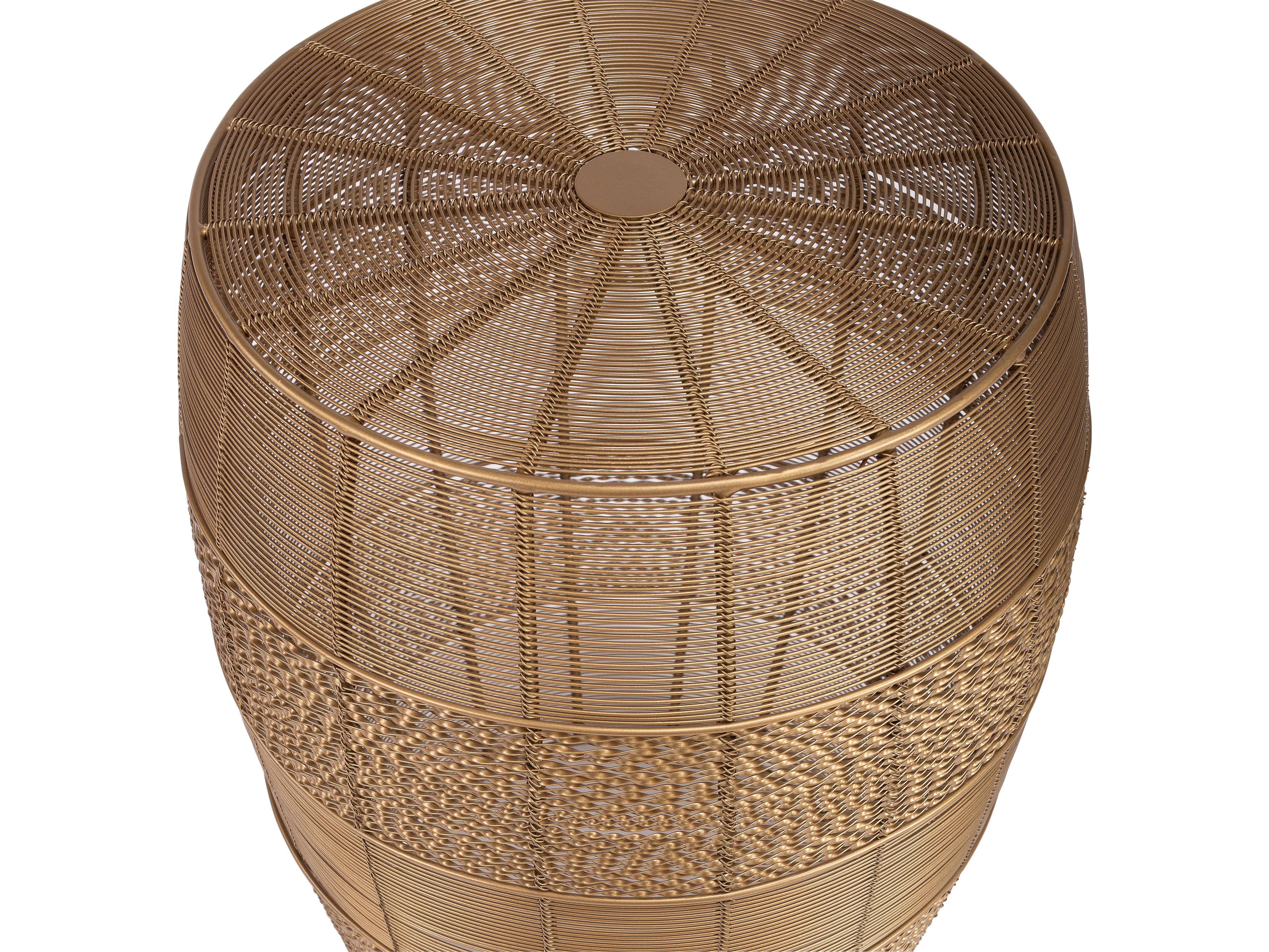 Butler Bellarose Round Metal Polished Gold End Table