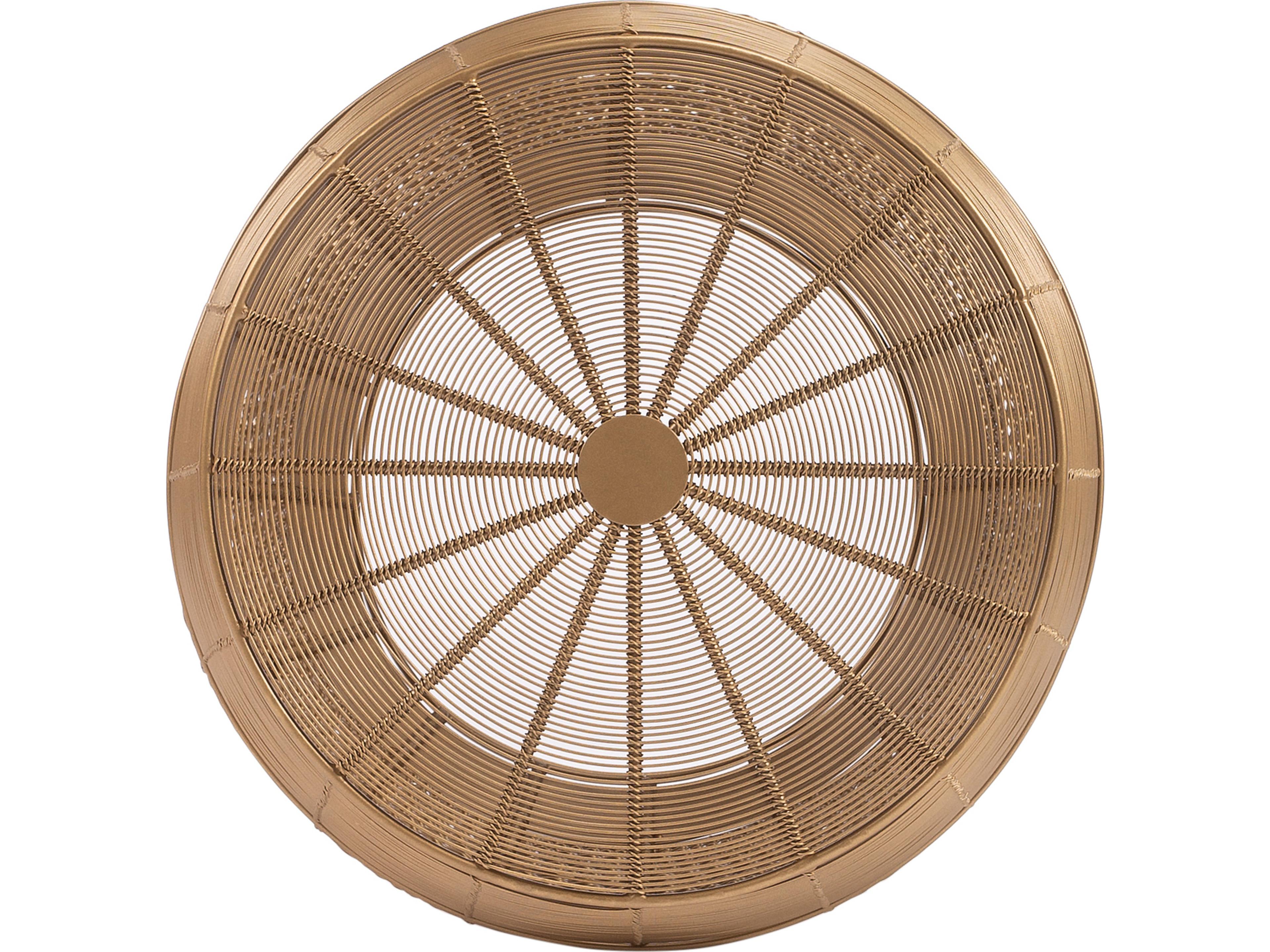 Butler Bellarose Round Metal Polished Gold End Table