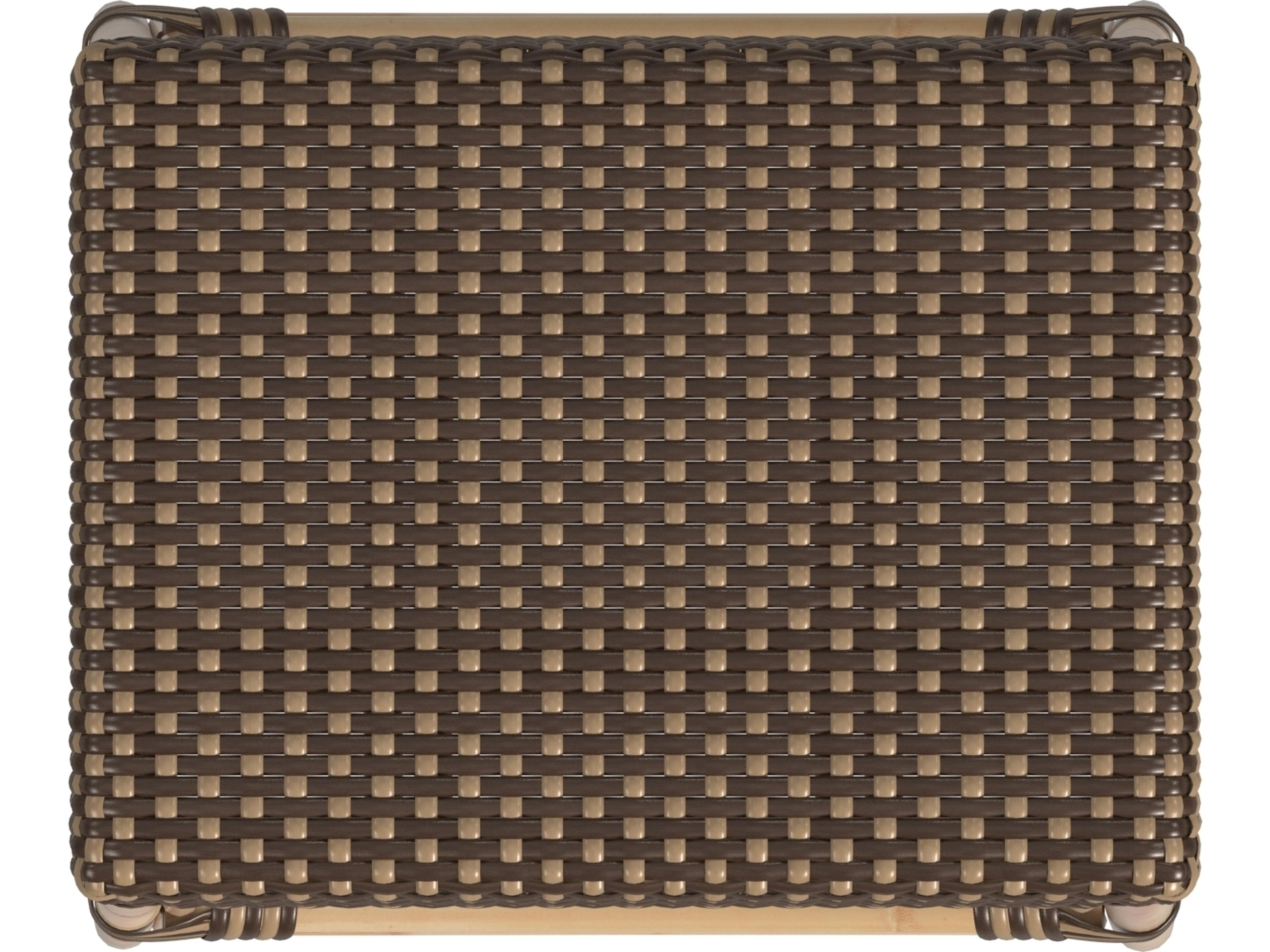 Butler Robias Brown tan Dot Natural Rattan Frame Counter Stool