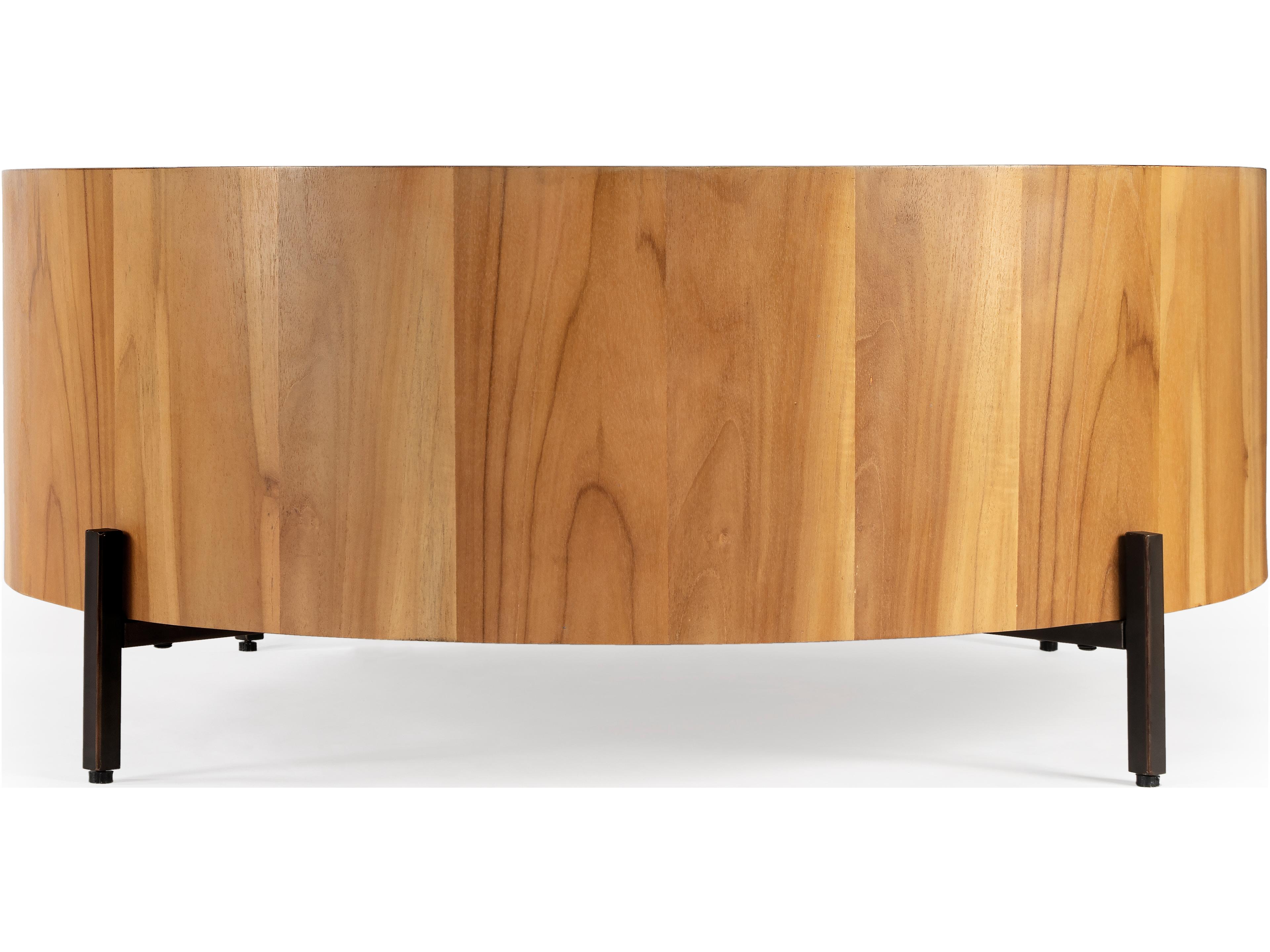 Butler Tori Round Wood Natural Teak Coffee Table