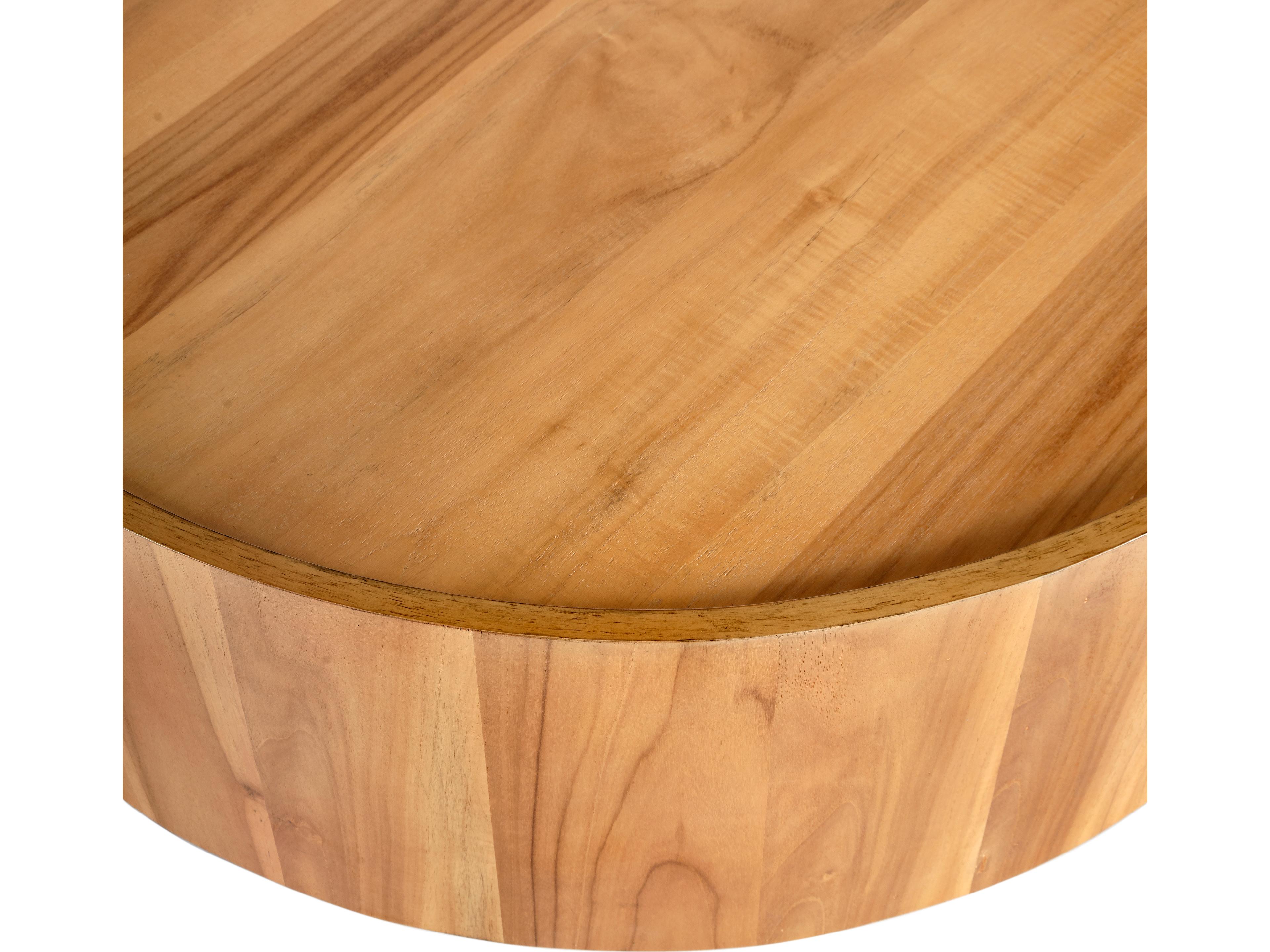 Butler Tori Round Wood Natural Teak Coffee Table