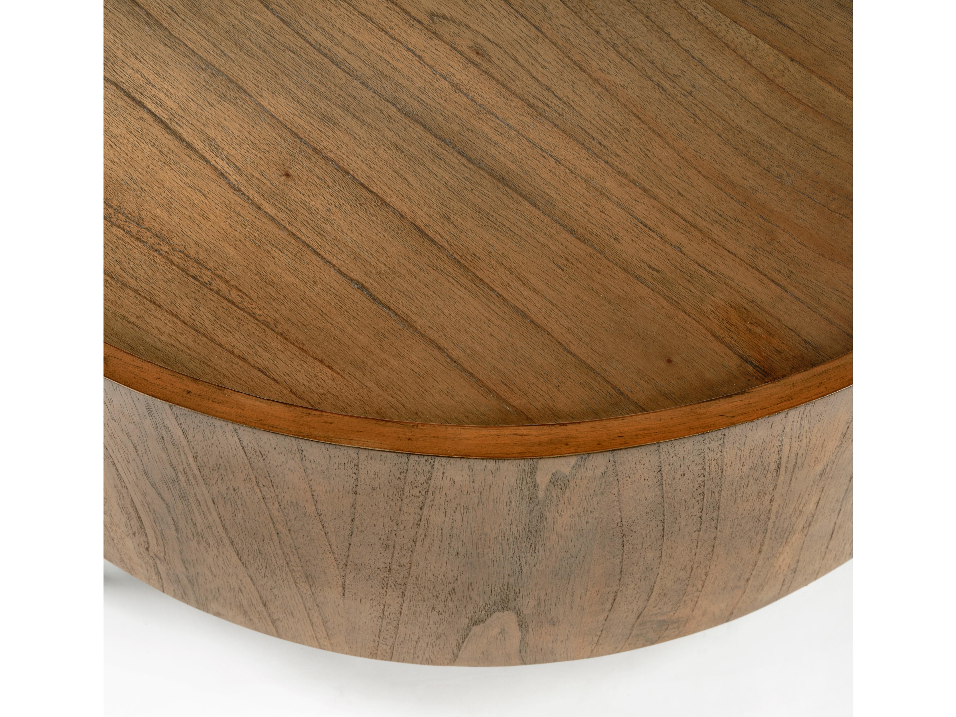 Butler Tori Round Wood Sandy Shore Coffee Table