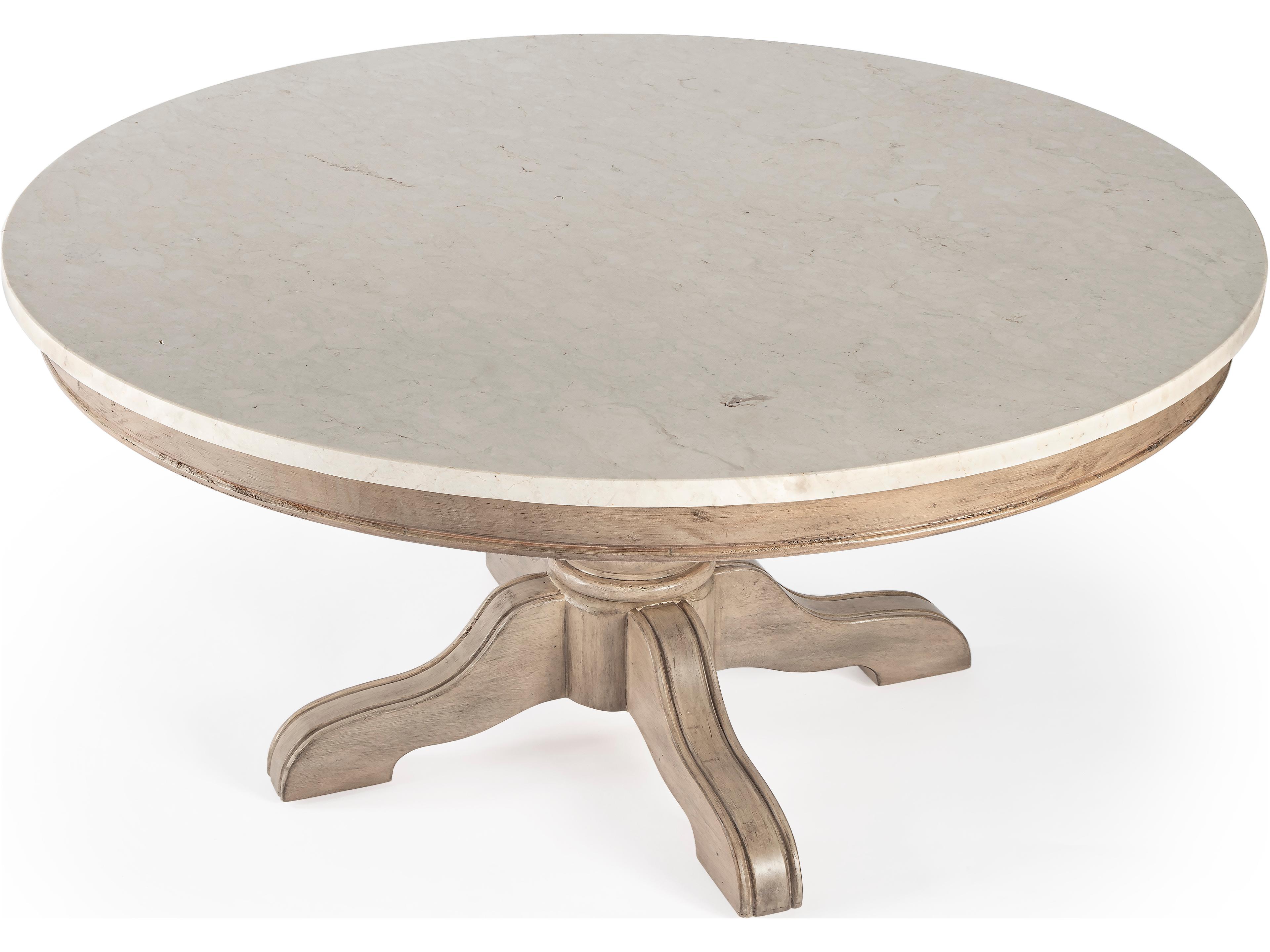 Danielle Round Marble Sandalwood Beige Coffee Table