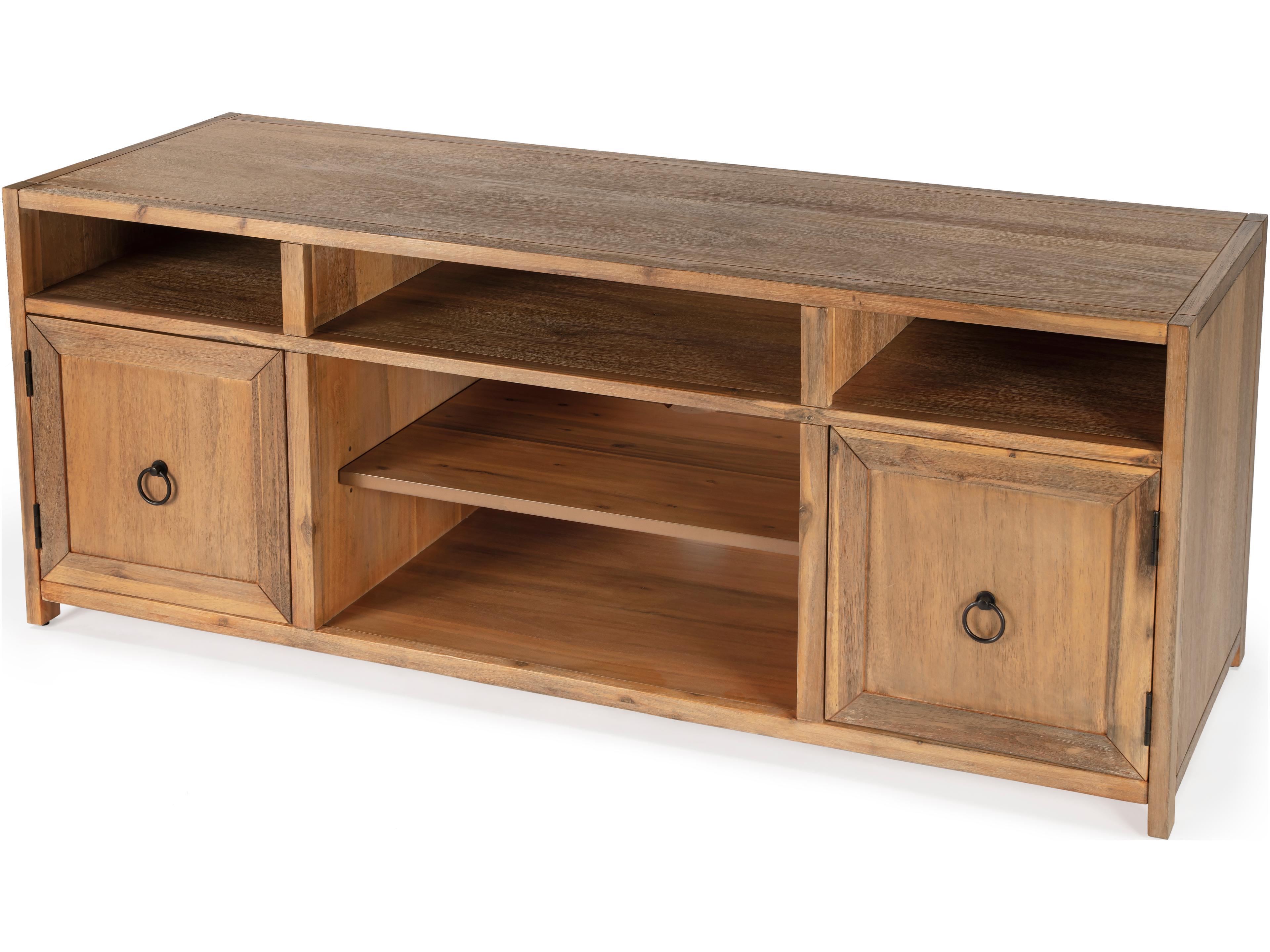 Lark 65" Pine Wood Natural Mango TV Stand
