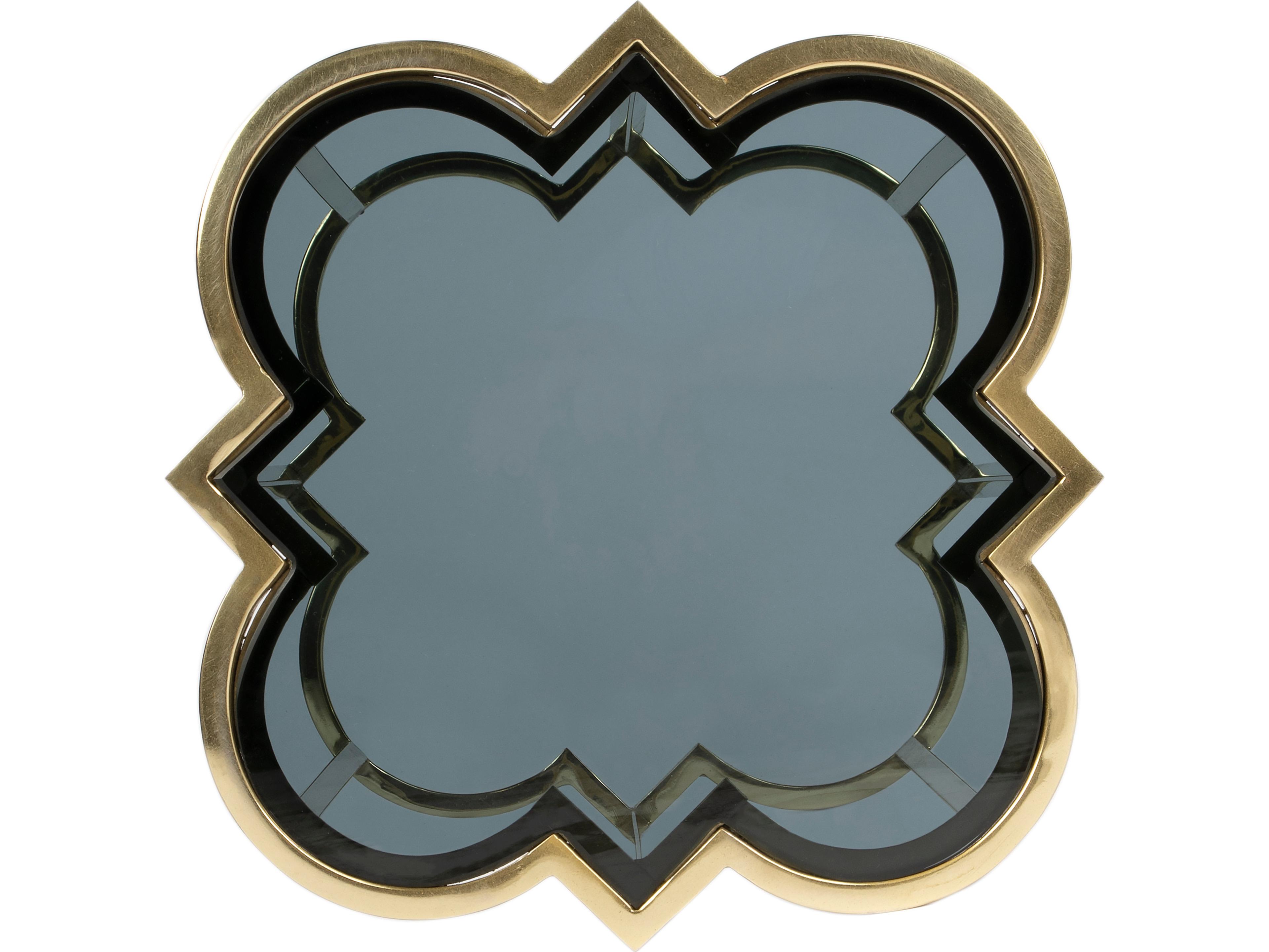 Butler Auroria Glass Antique Gold End Table