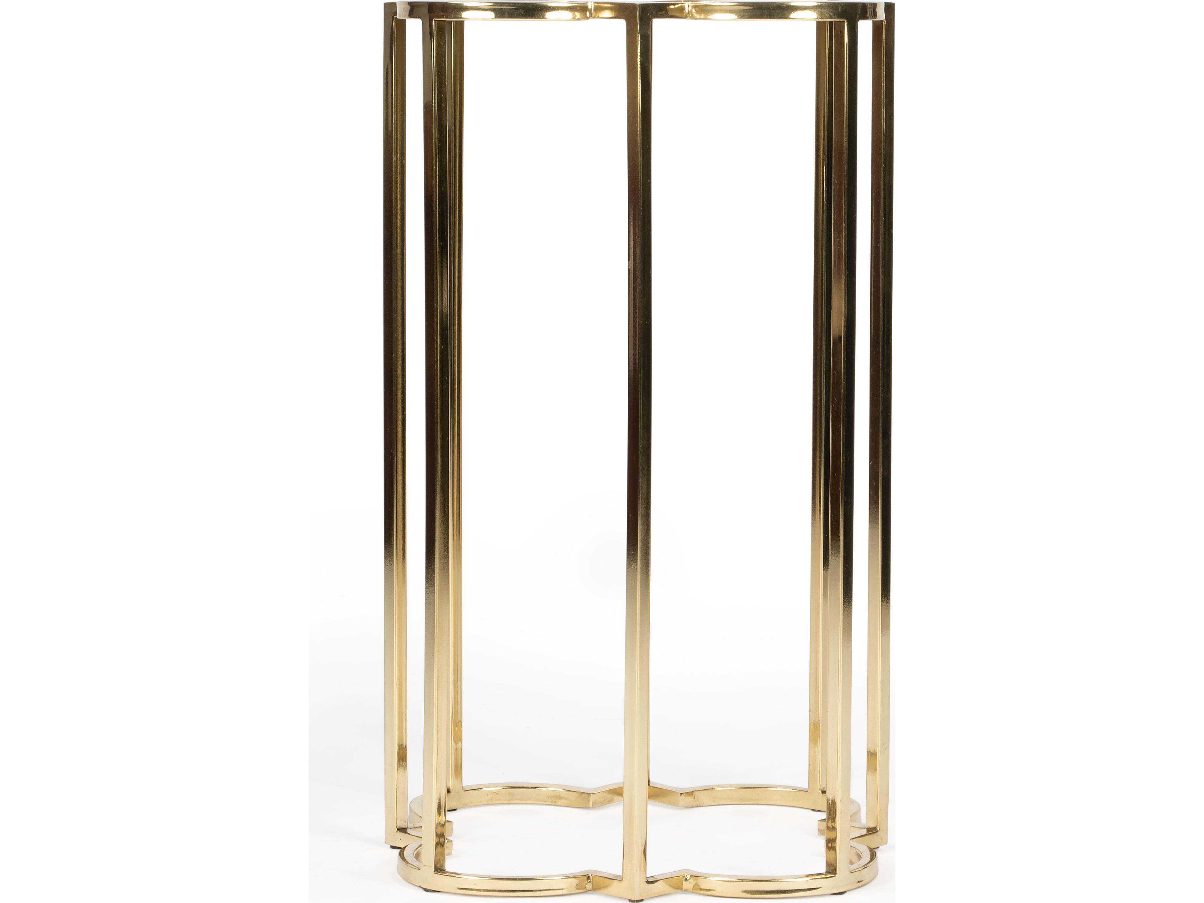 Butler Auroria Glass Antique Gold End Table