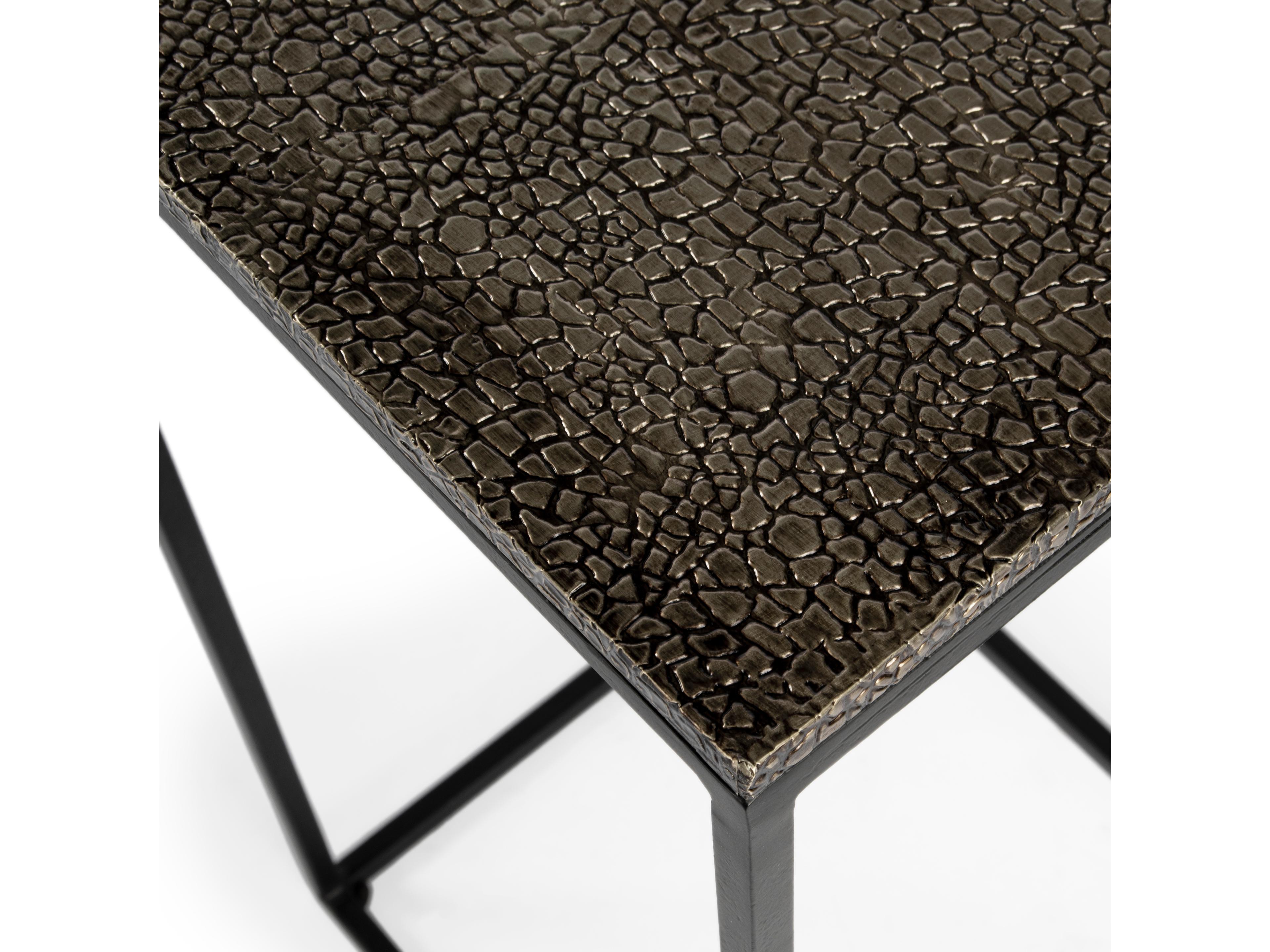 Butler Lacrossa Square Metal Nickel End Table
